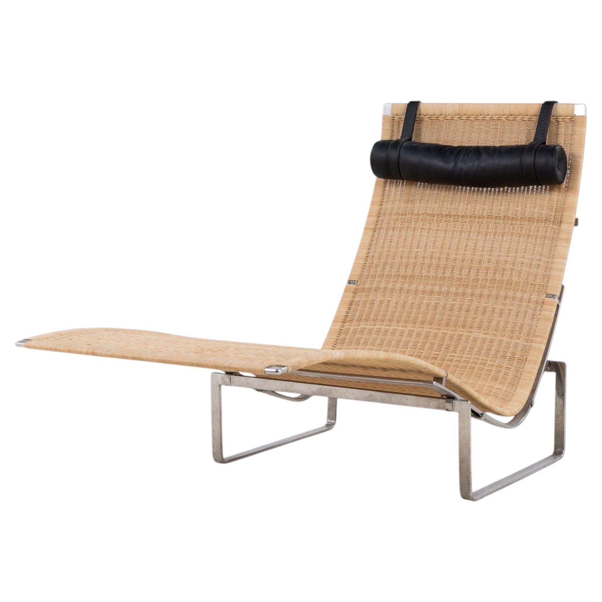PK 24 - Chaise longue en osier de Poul Kjærholm