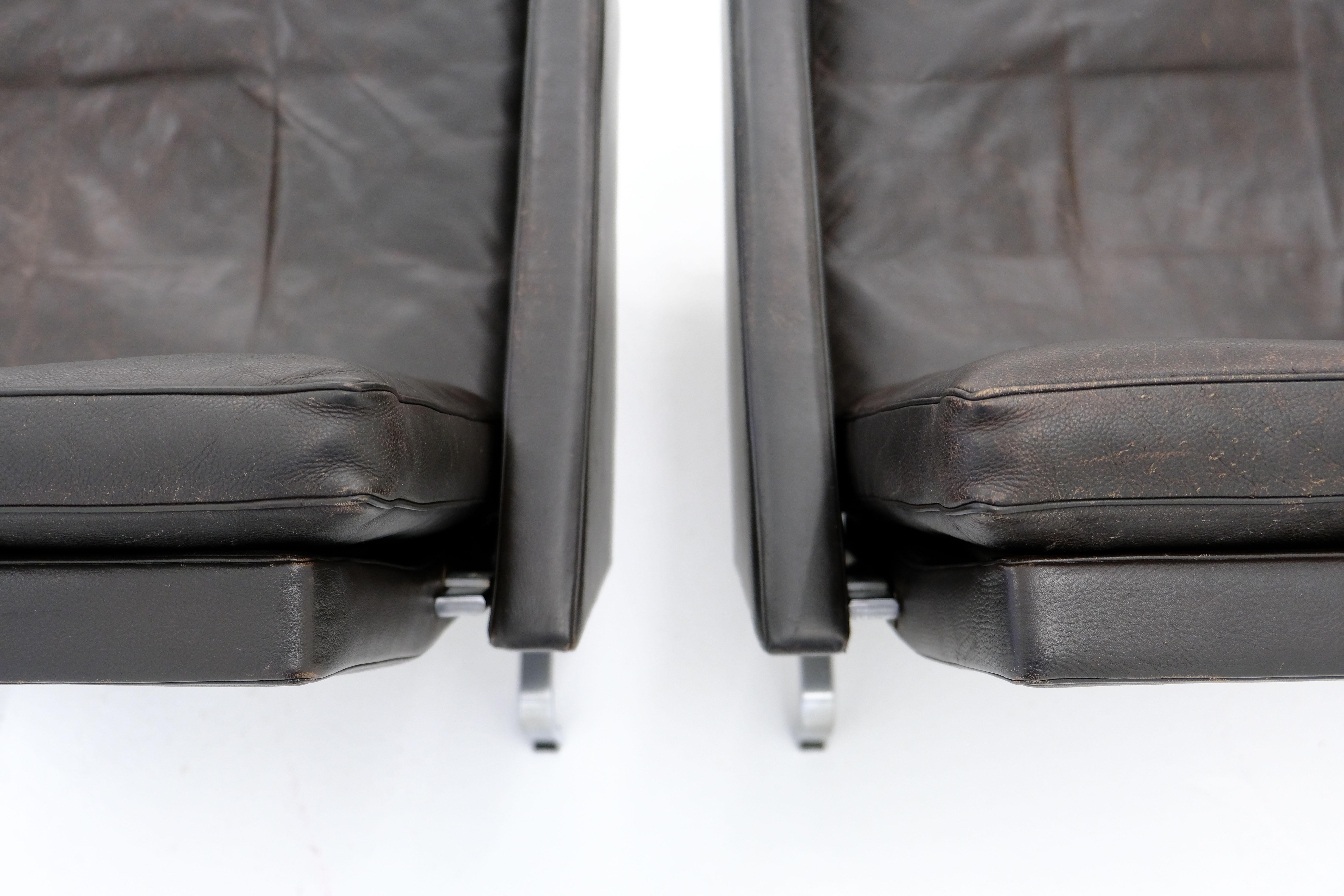 Pk 31/3 Sofa + 2 Pk 31 Easy Chairs by Poul Kjaerholm, Dark Brown Leather 7