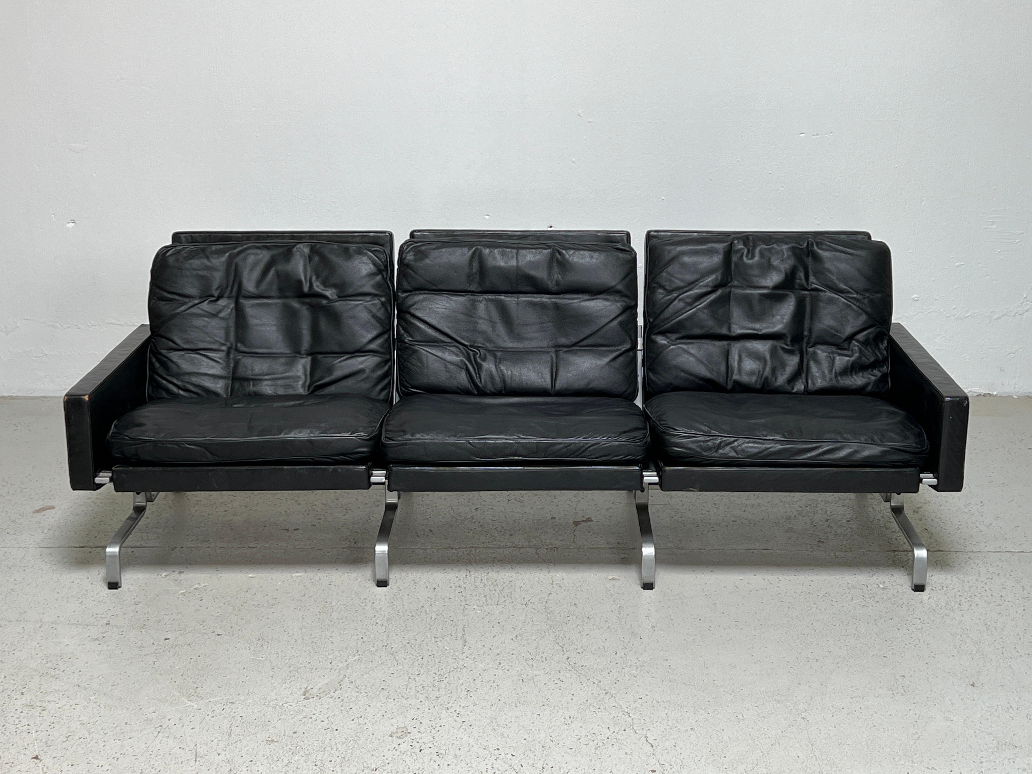 PK-31/3 Sofa by Poul Kjærholm for E. Kold Christensen In Good Condition For Sale In Dallas, TX