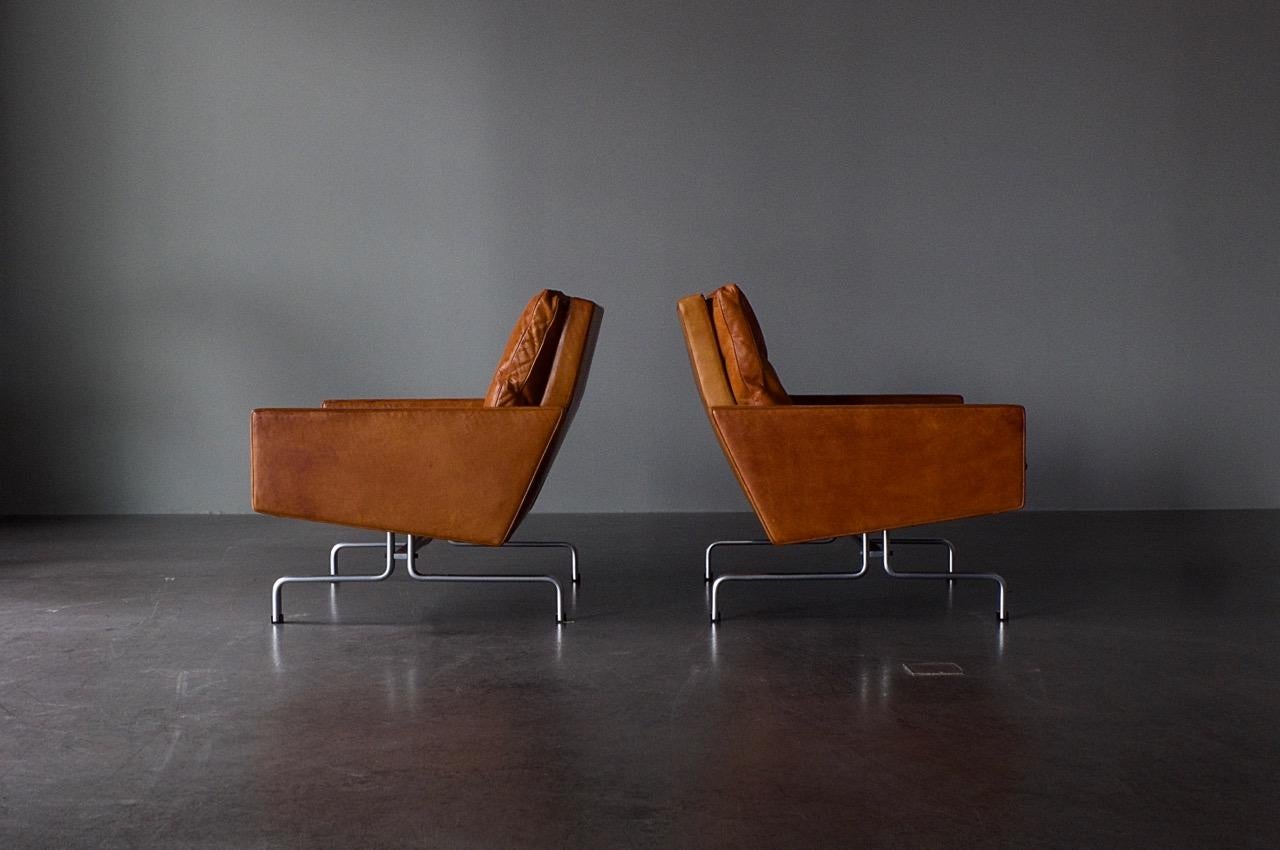 PK-31 Lounge Chairs by Poul Kjaerholm for Kold Christensen, Denmark 1960s In Good Condition In Basel, BS