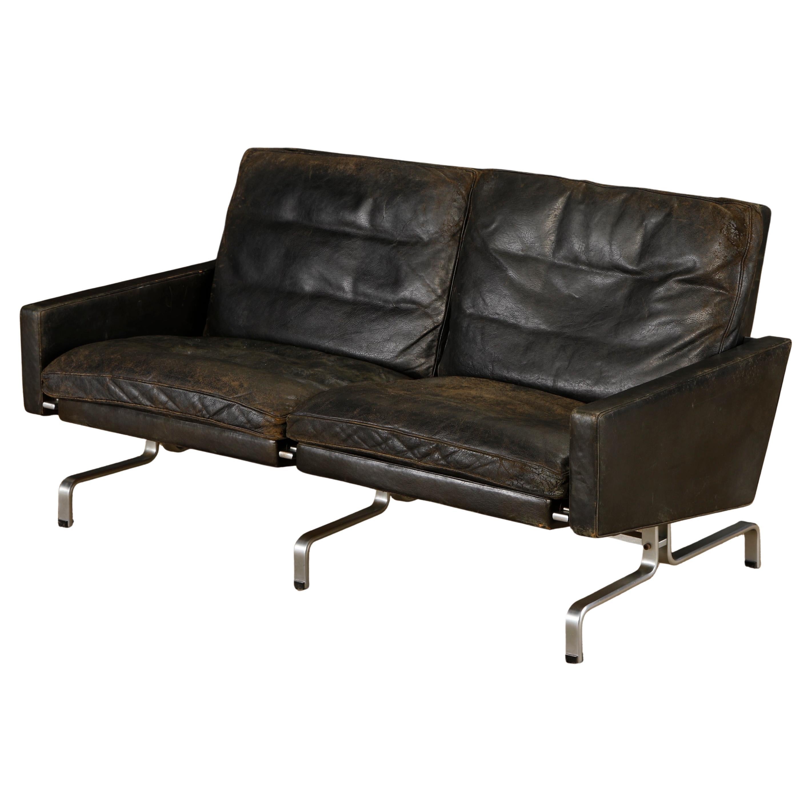 PK-31 Settee by Poul Kjærholm for E. Kold Christensen, 1960s Denmark, Signed