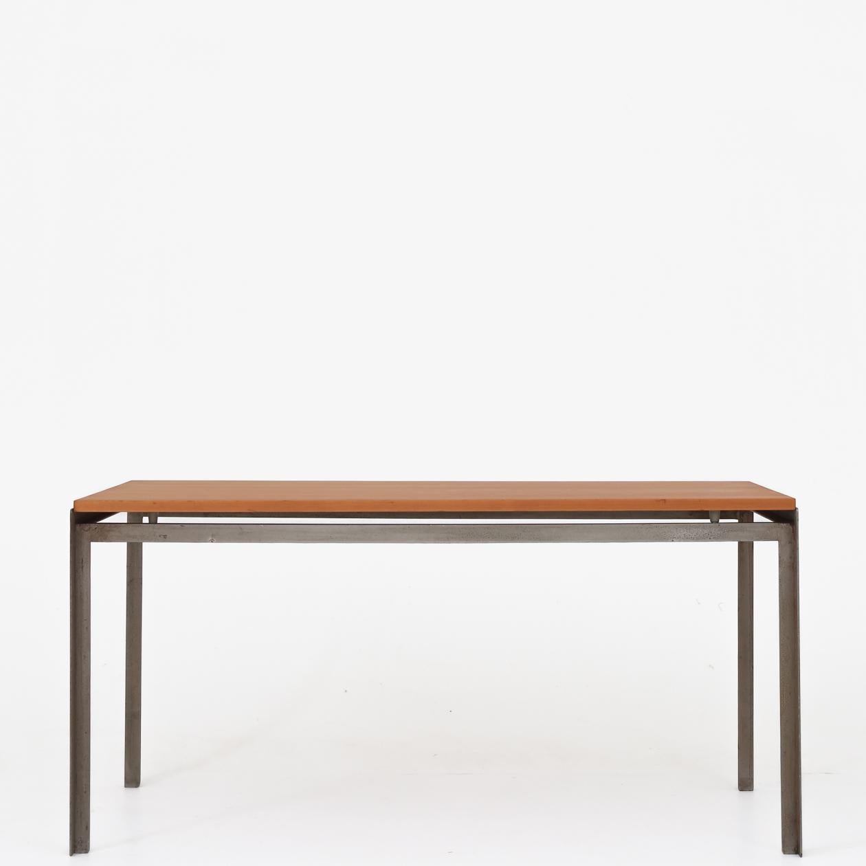 Patinated PK 52 Table by Poul Kjærholm For Sale