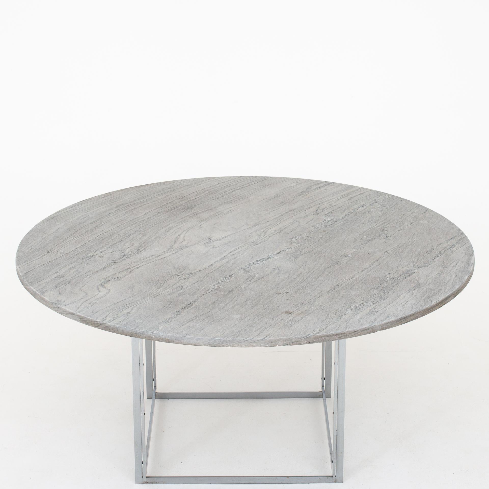 Patinated PK 54 dining table by Poul Kjærholm