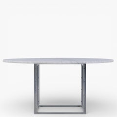 PK 54 - Dining table in white marble by Poul Kjærholm
