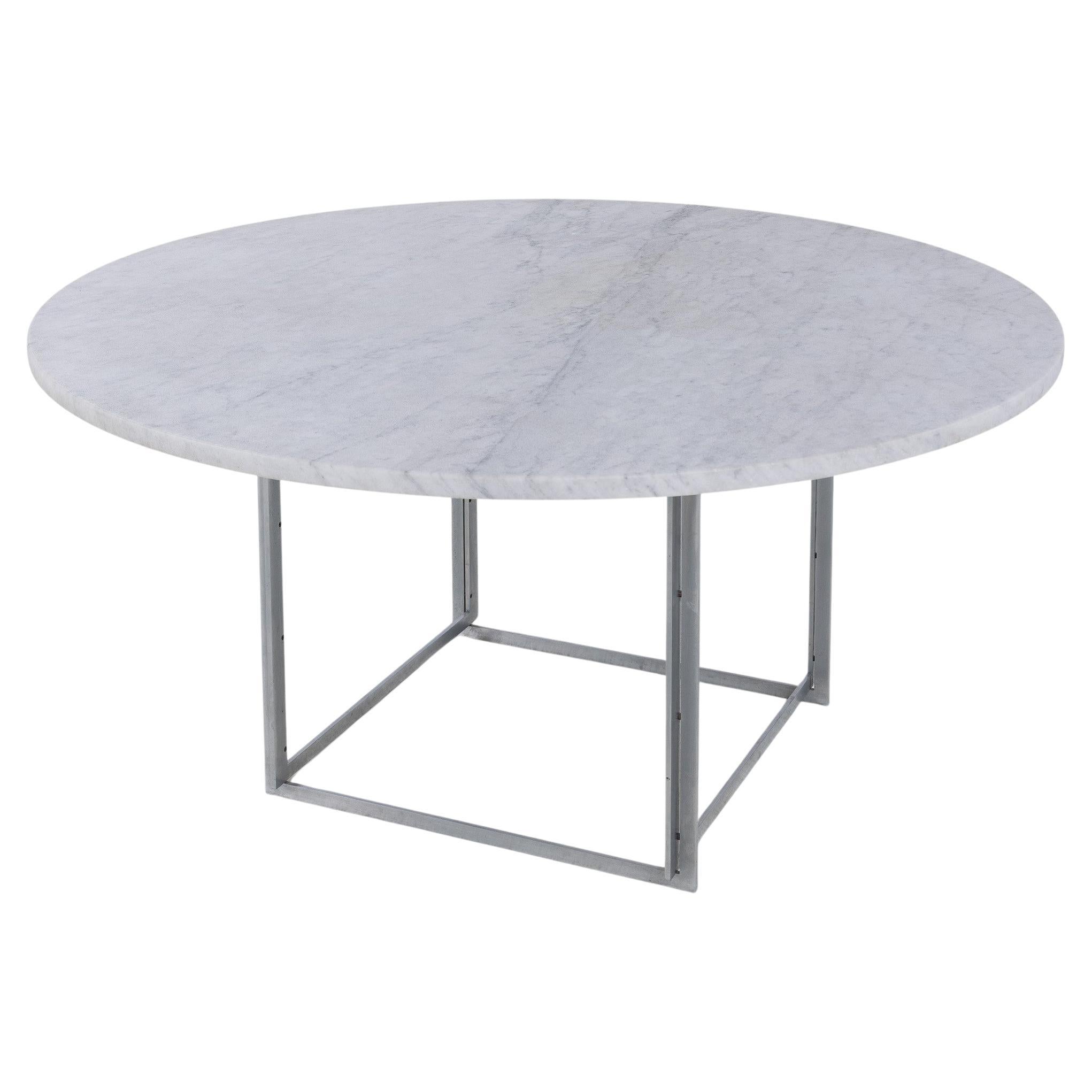 PK 54 - Dining table in white marble by Poul Kjærholm For Sale