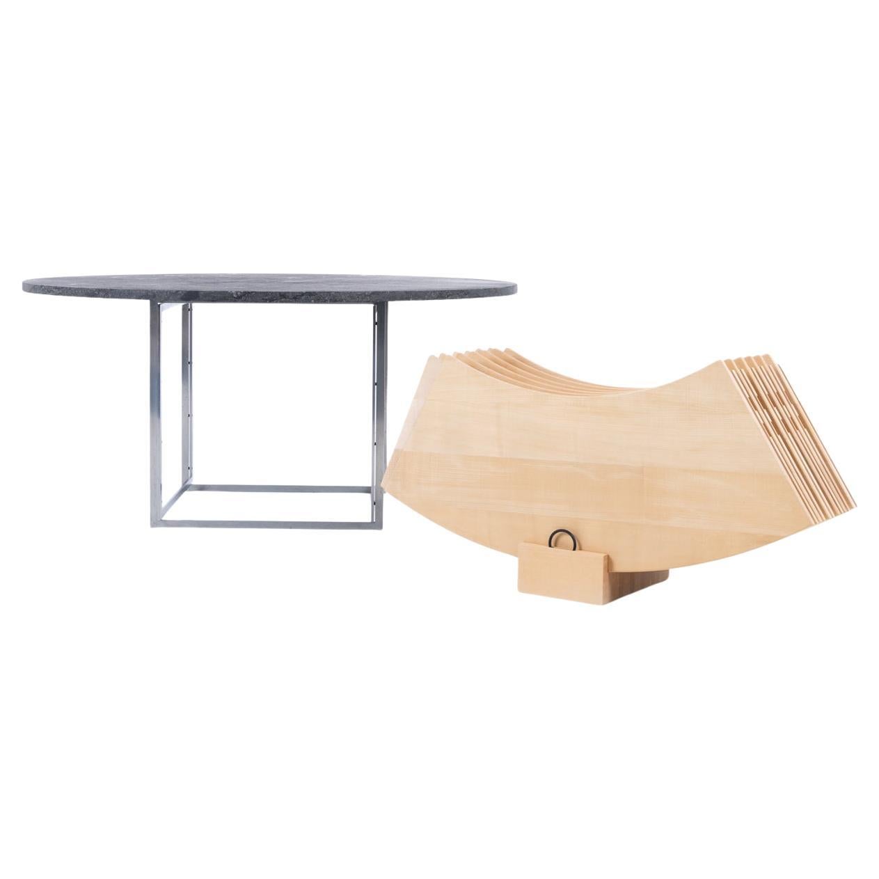 PK 54 - Mesa de comedor redonda de mármol 