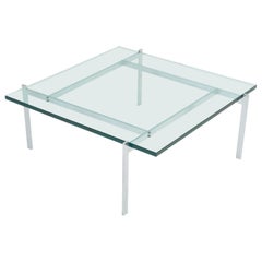 PK-61 Coffee Table by Poul Kjaerholm for E. Kold Christensen with Glass Top