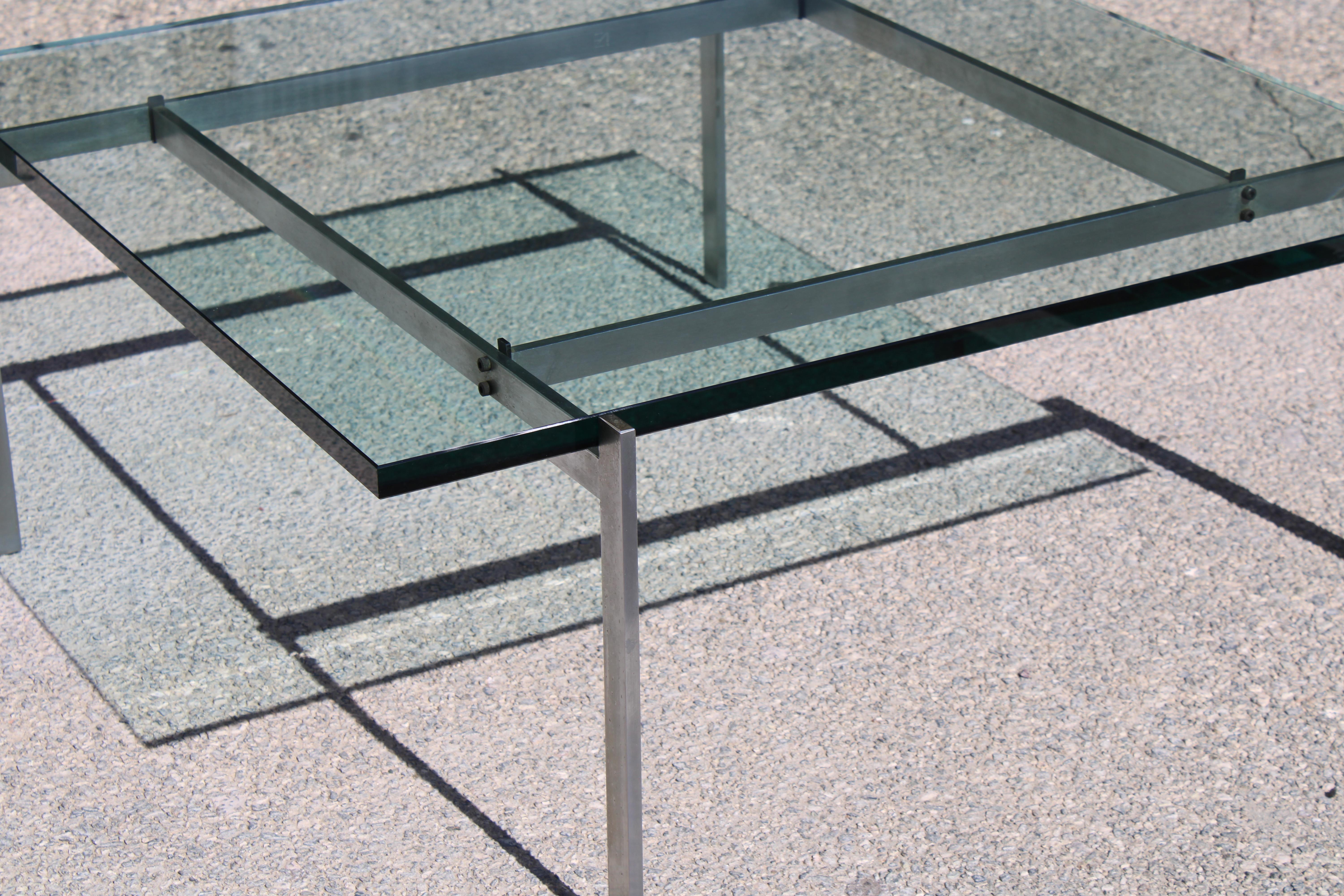 Scandinavian Modern PK-61 Glass Table by Poul Kjaerholm for E. Kold Christensen For Sale