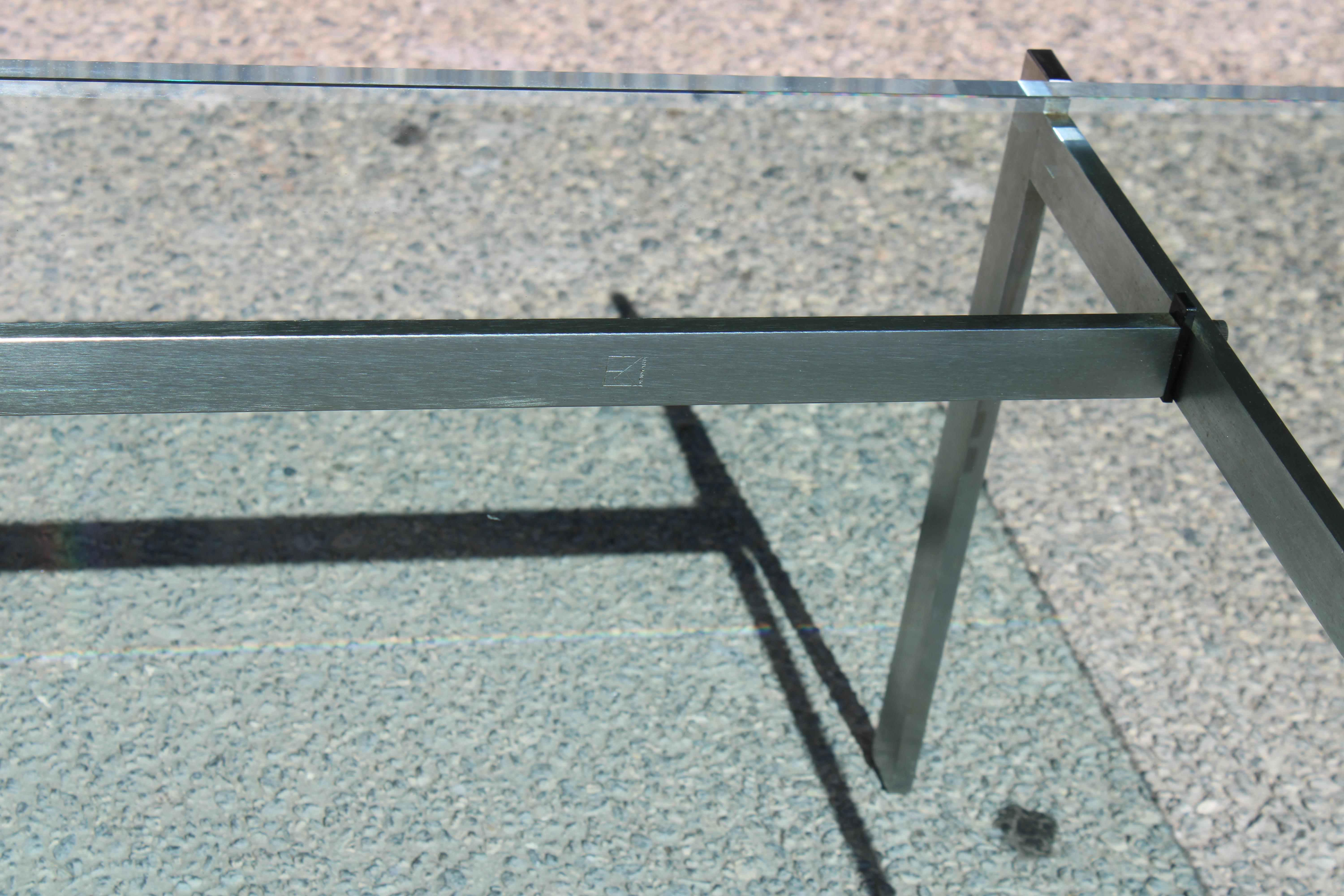 Danish PK-61 Glass Table by Poul Kjaerholm for E. Kold Christensen For Sale
