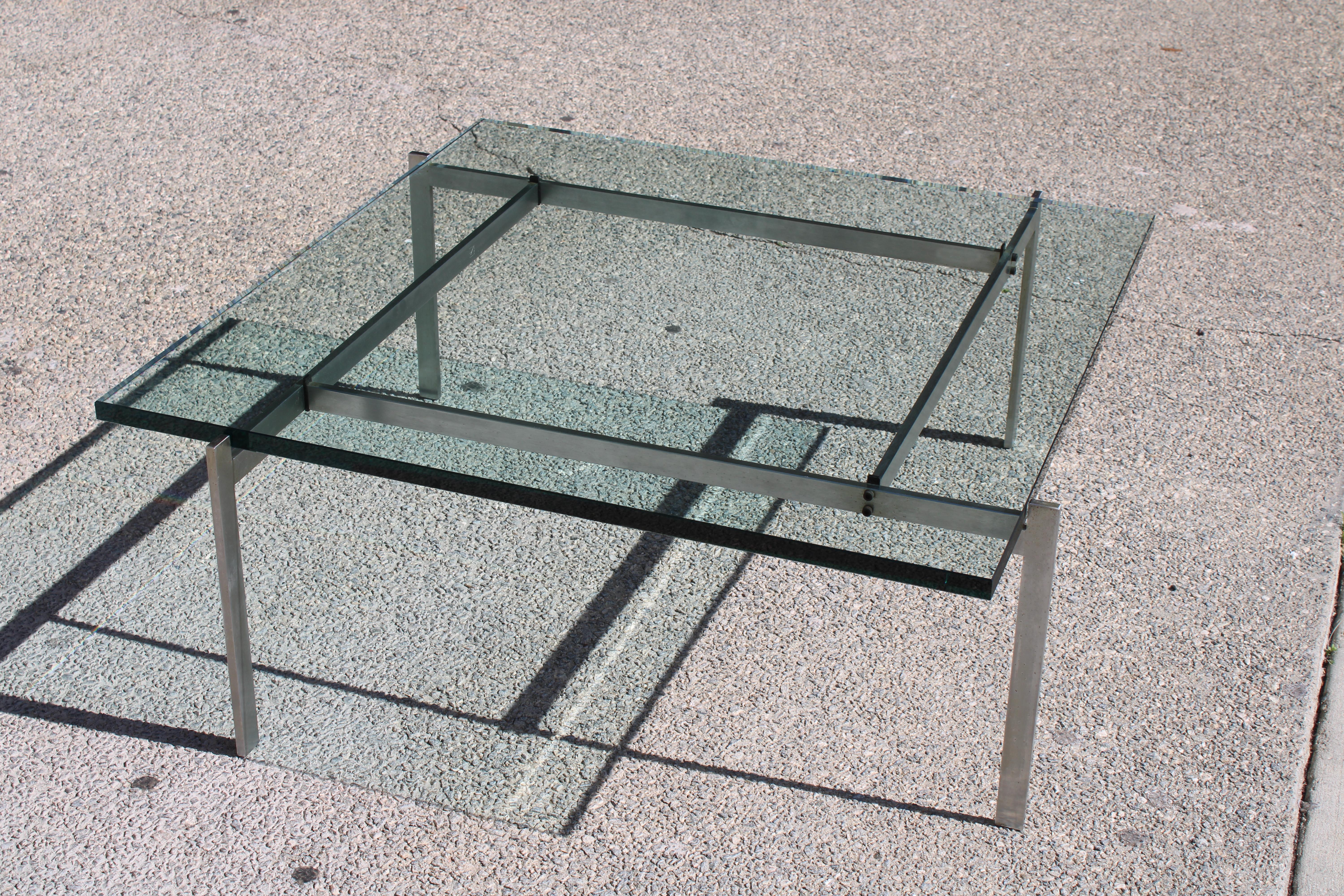 PK-61 Glass Table by Poul Kjaerholm for E. Kold Christensen In Good Condition For Sale In Palm Springs, CA