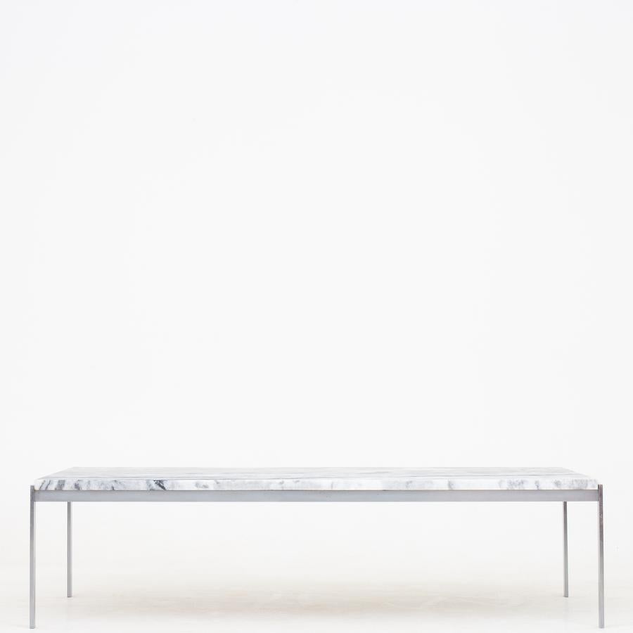 Steel PK 64 Rare Coffee Table by Poul Kjærholm For Sale