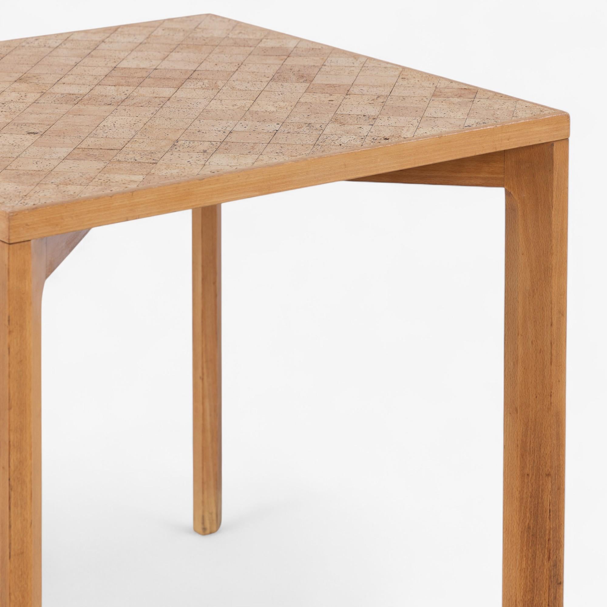 PK 70 - Rare dining table with cork table top by Poul Kjærholm For Sale 2