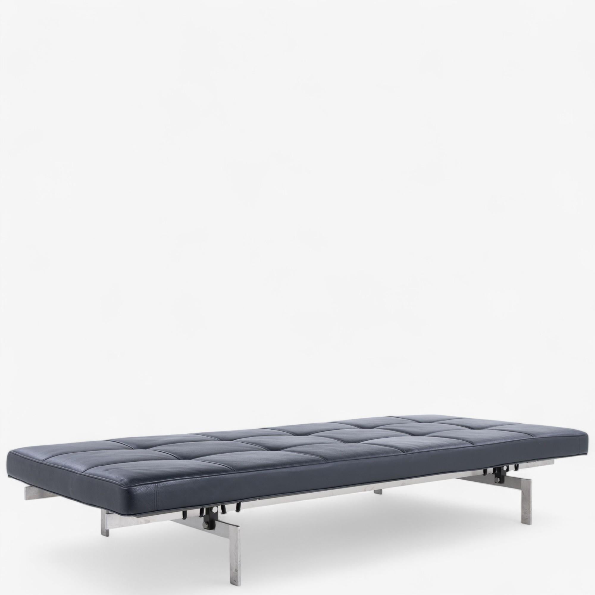 PK 80 - Daybed in black leather by Poul Kjærholm In Good Condition For Sale In Copenhagen, DK