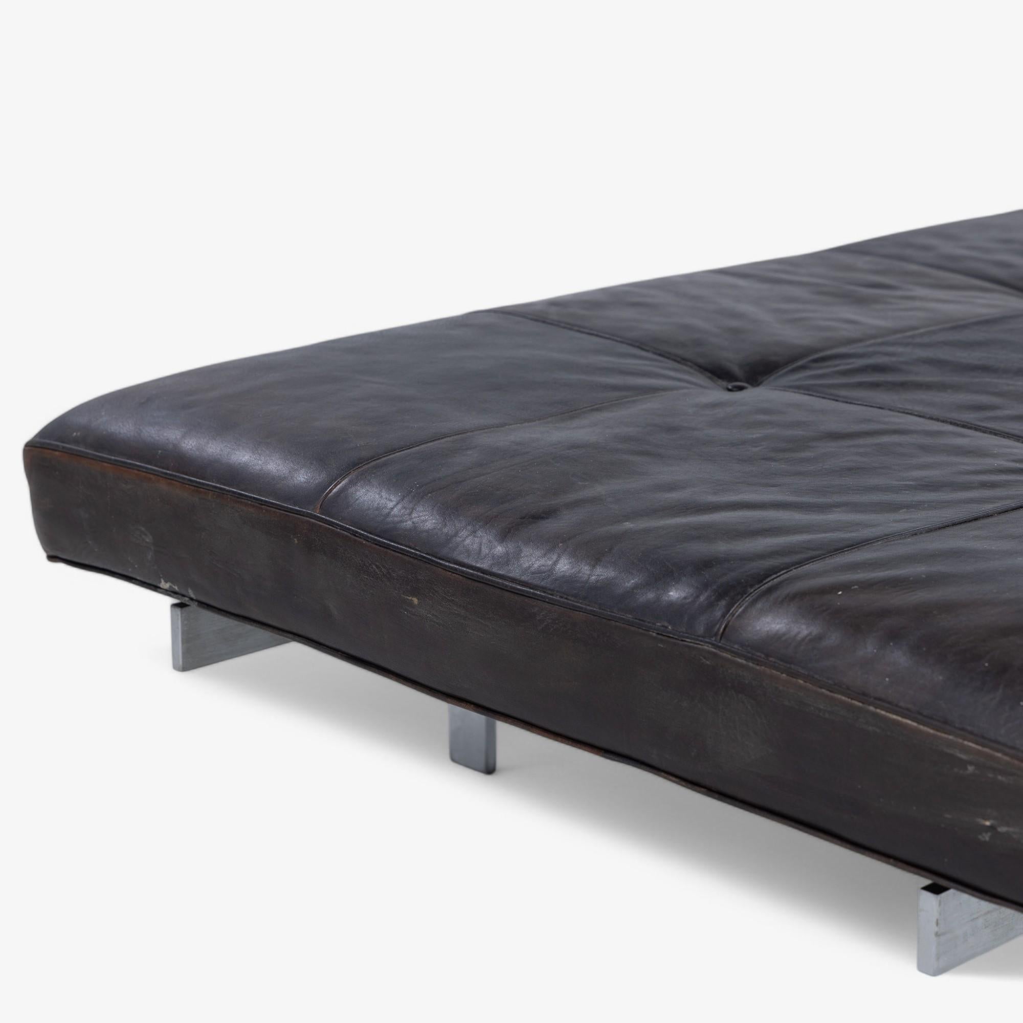 PK 80 - Lit de repos en cuir original de Poul Kjærholm 2