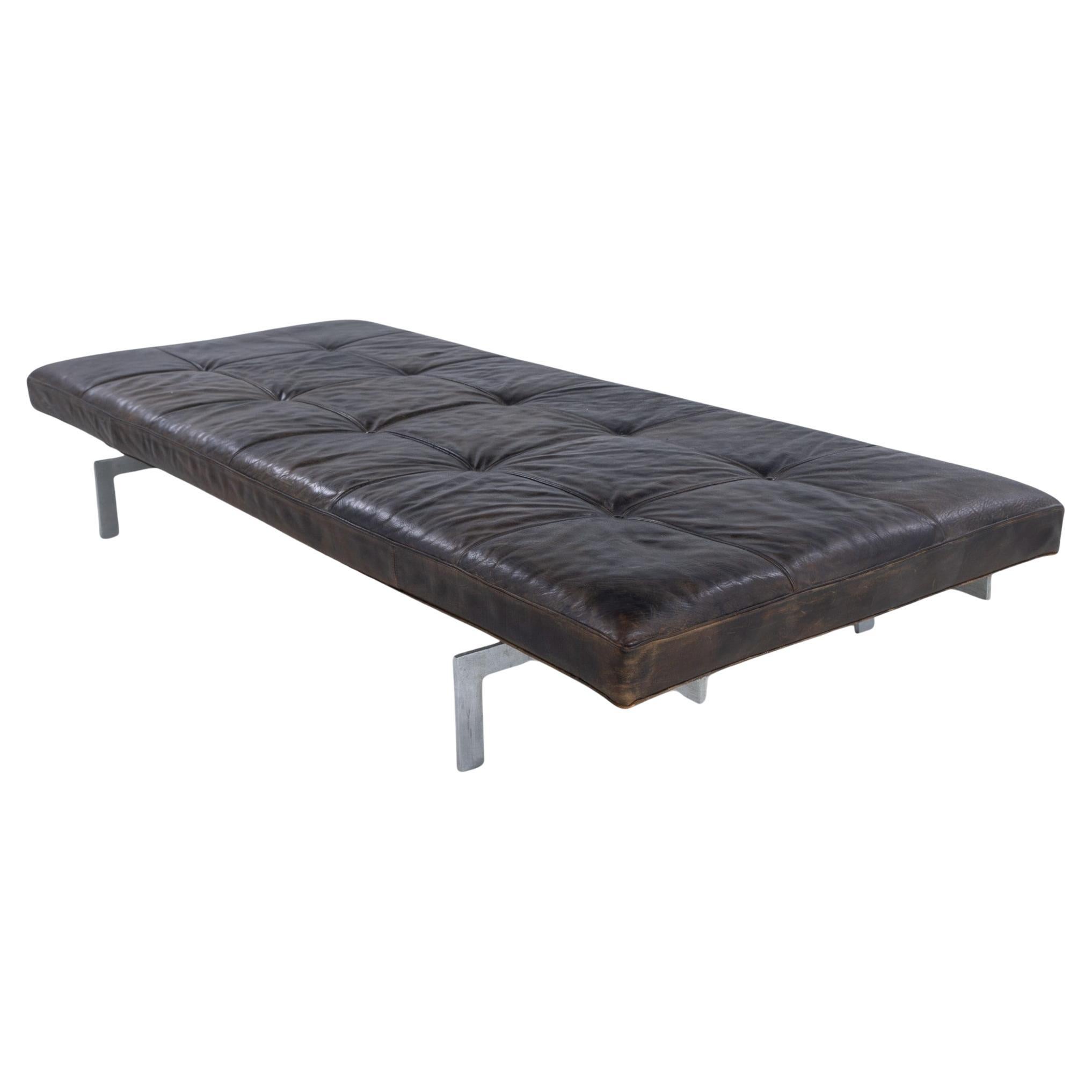 PK 80 - Lit de repos en cuir original de Poul Kjærholm