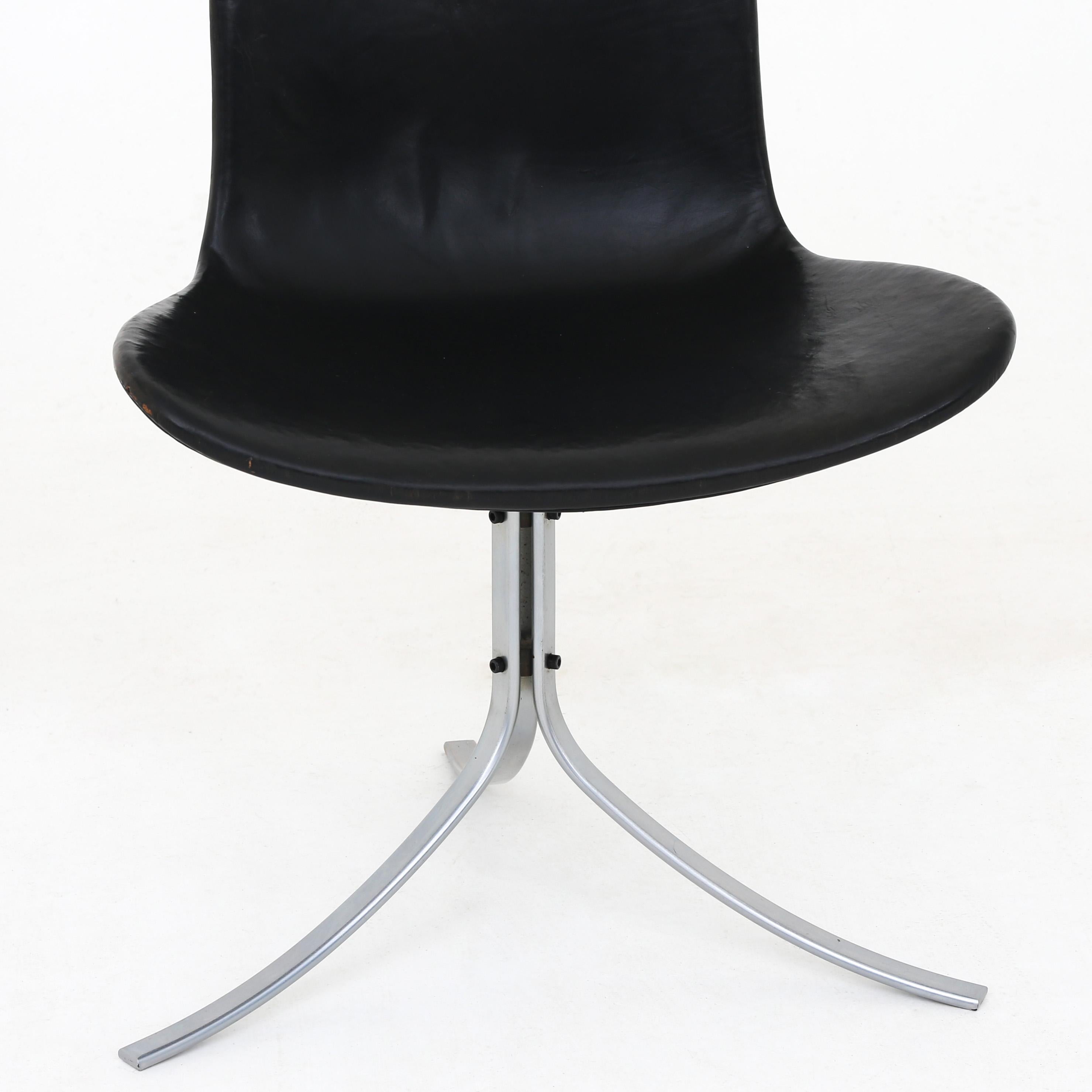 Scandinavian Modern PK 9 Tulip chair by Poul Kjærholm