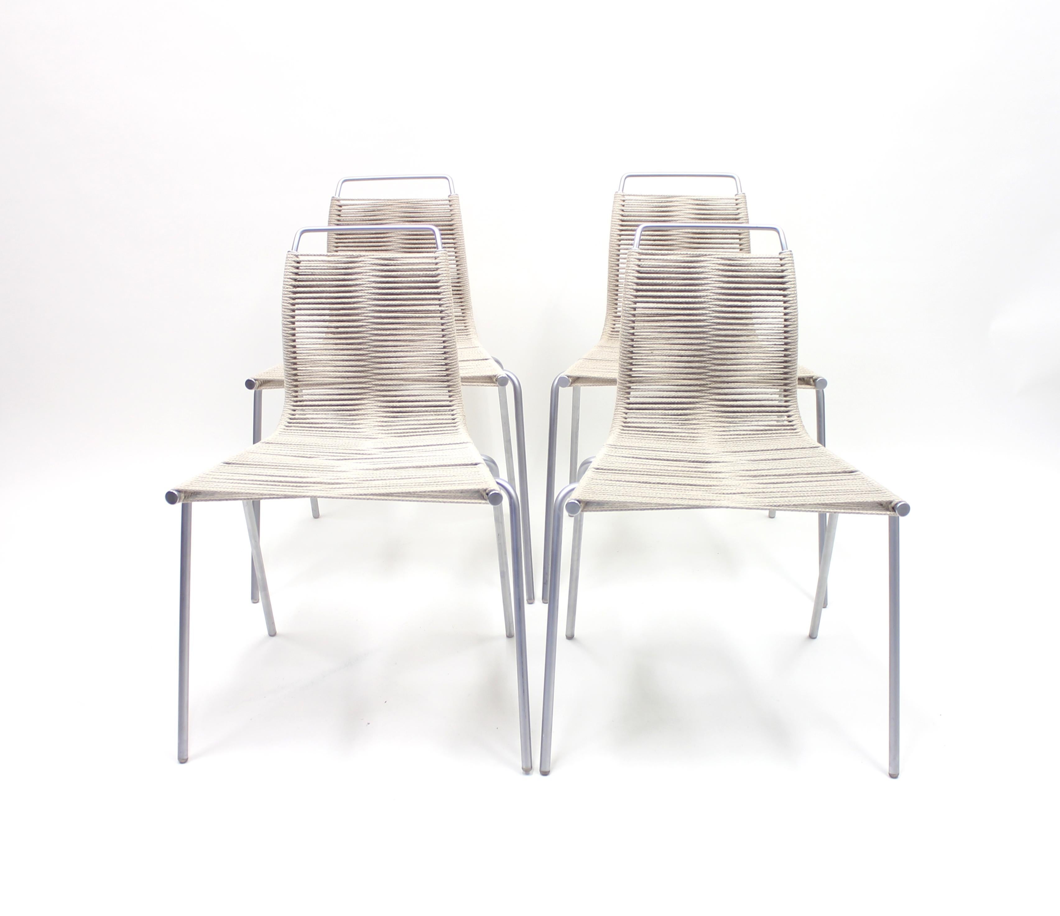 Scandinavian Modern PK1 Chairs by Poul Kjærholm for Thorsen Møbler, Set of 4