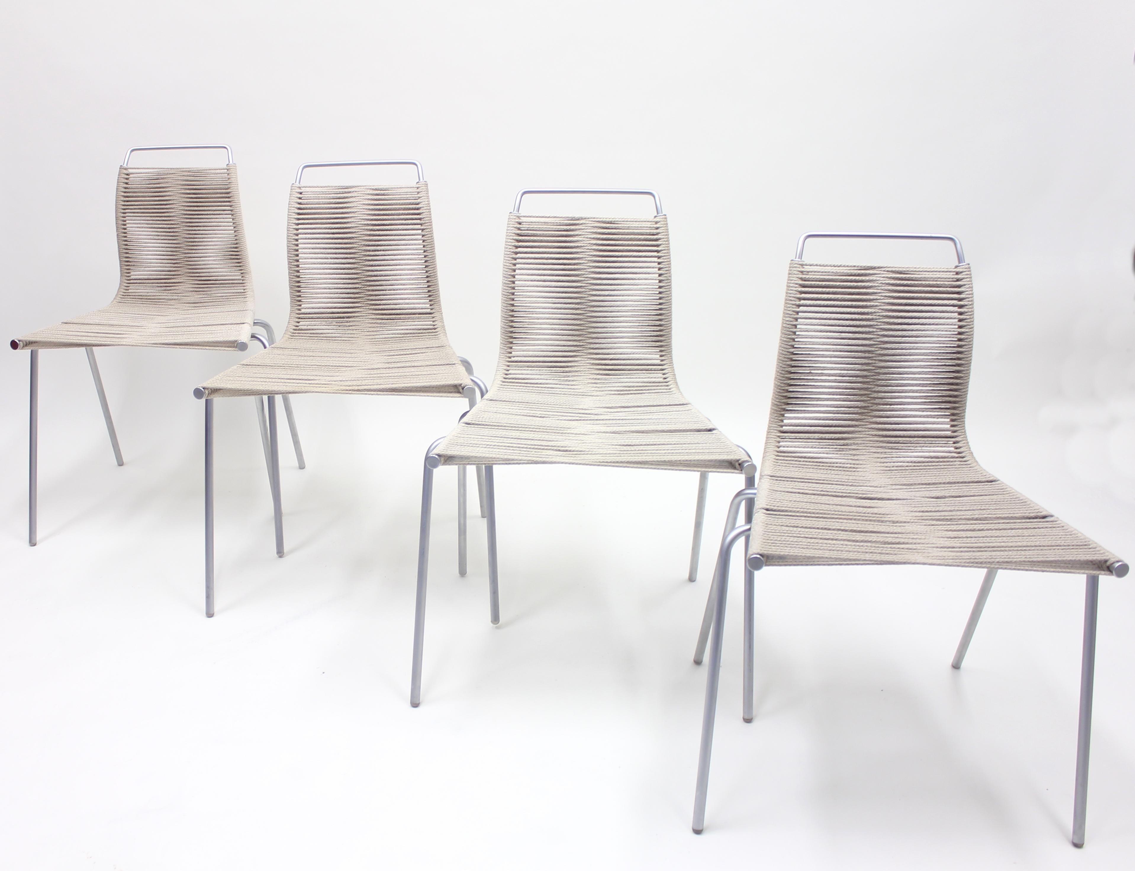 Aluminum PK1 Chairs by Poul Kjærholm for Thorsen Møbler, Set of 4