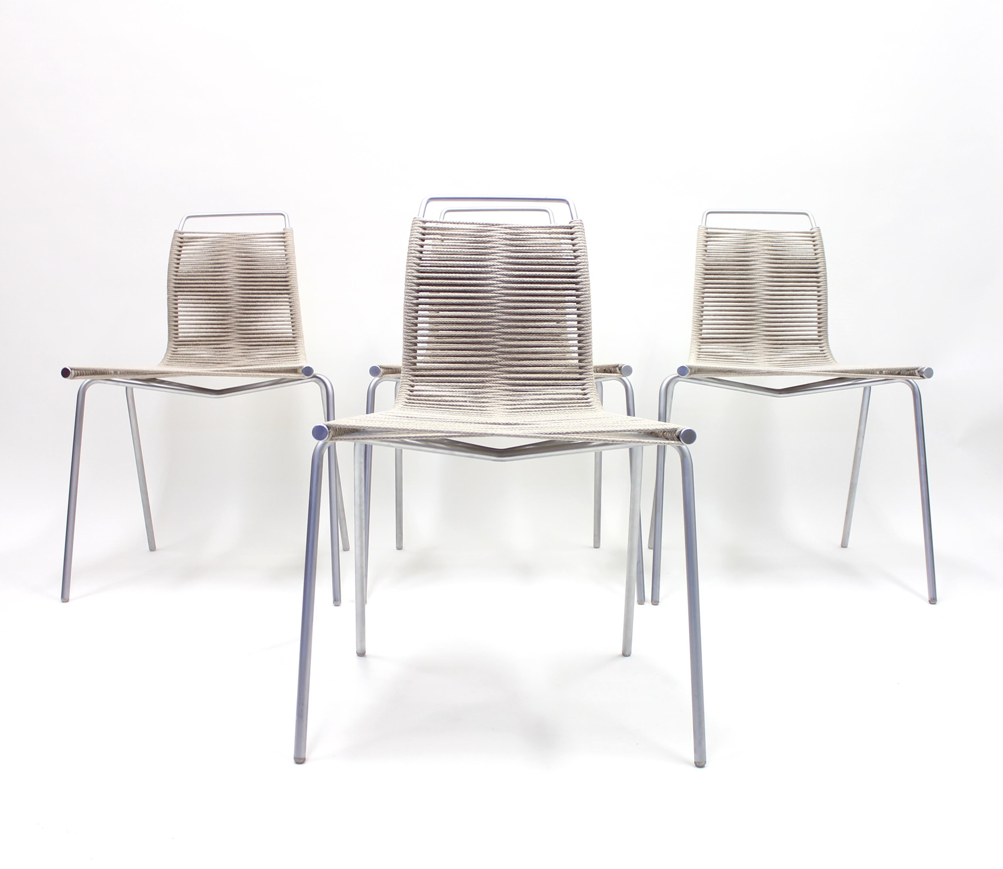 Aluminum PK1 Chairs by Poul Kjærholm for Thorsen Møbler, Set of 4