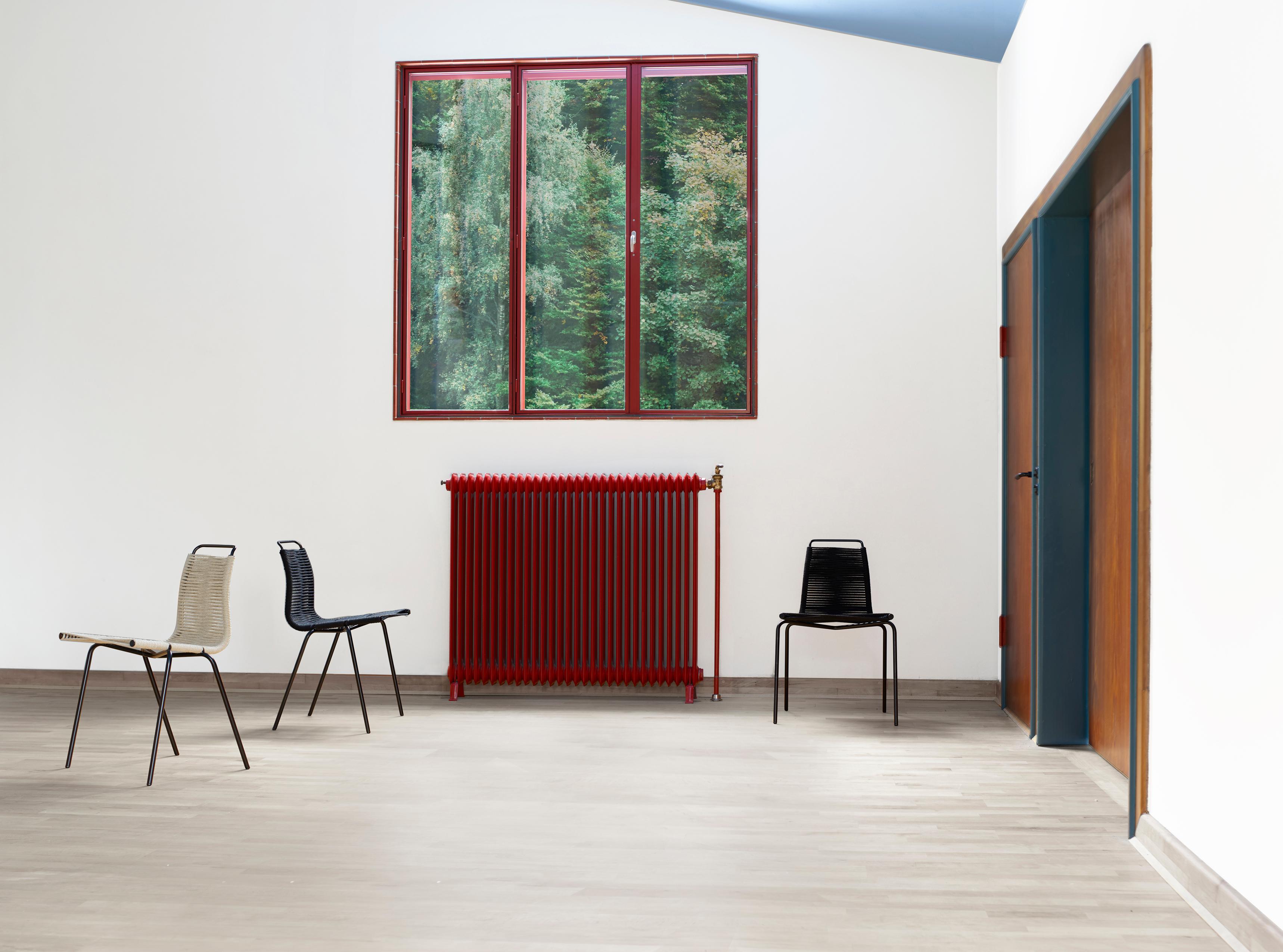 Chaise de salle à manger PK1 avec base en acier noir de Poul Kjærholm 4