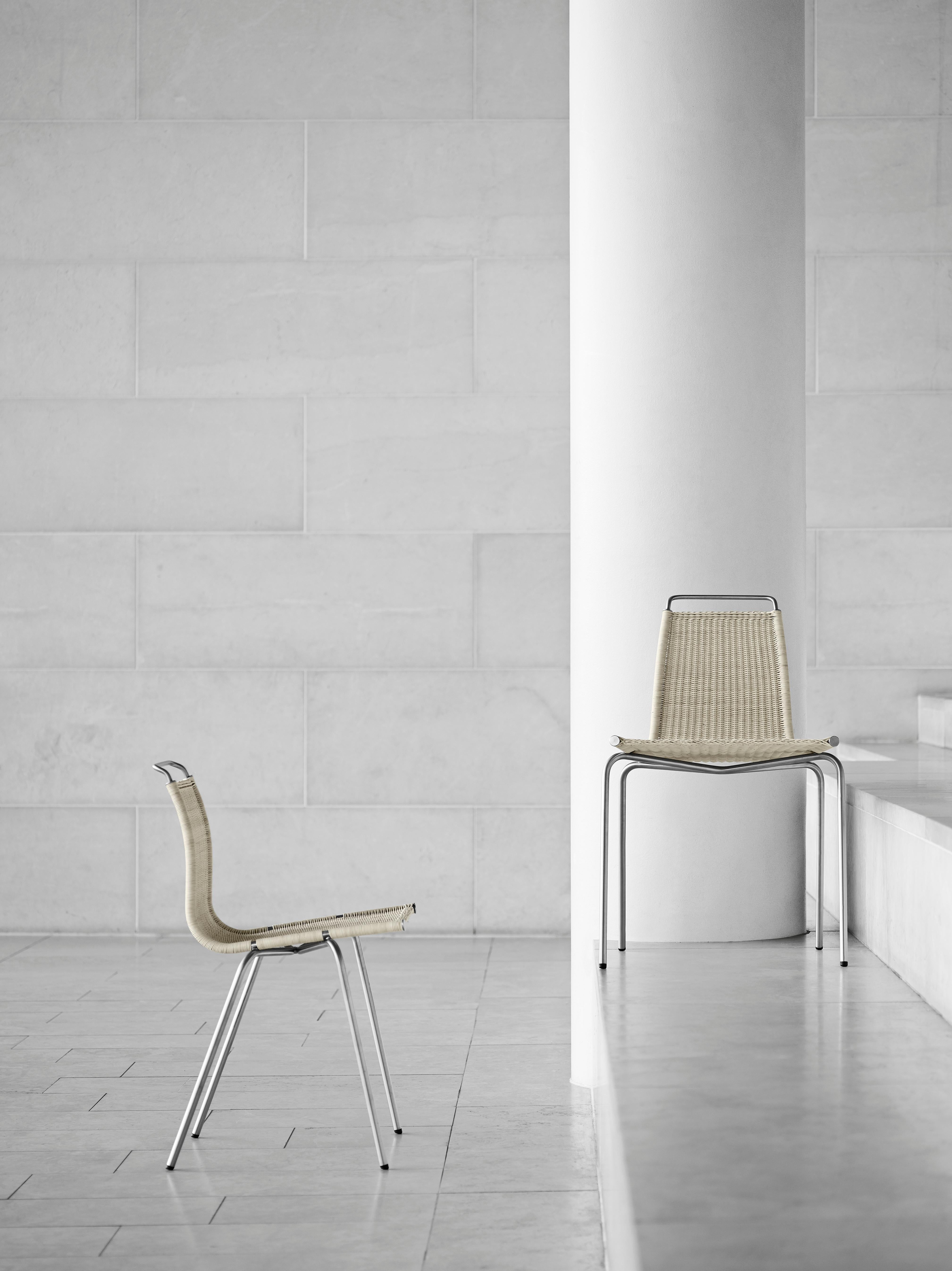 PK1 Dining Chair in Stainless Steel Base by Poul Kjærholm 1