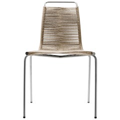 PK1 Dining Chair in Stainless Steel Base by Poul Kjærholm