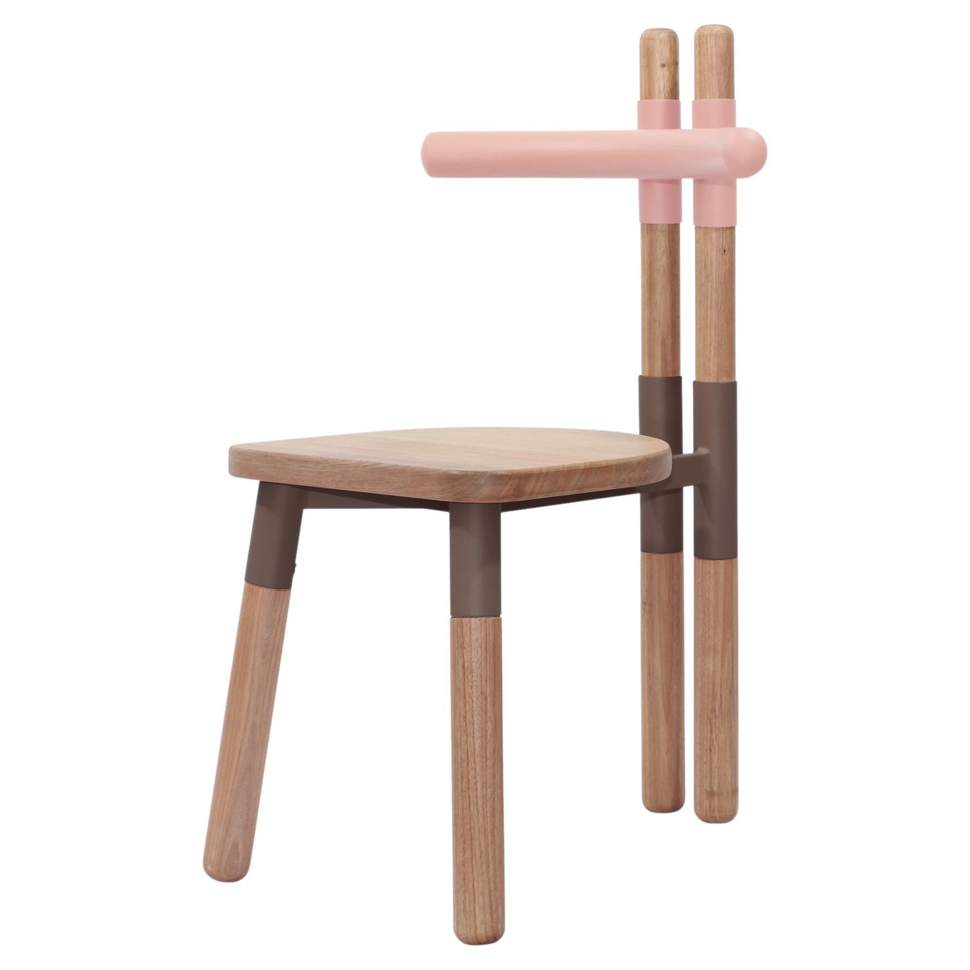 PK12-Stuhl, Struktur aus zweifarbigem Kohlenstoffstahl und gedrechselten Holzbeinen von Paulo Kobylka