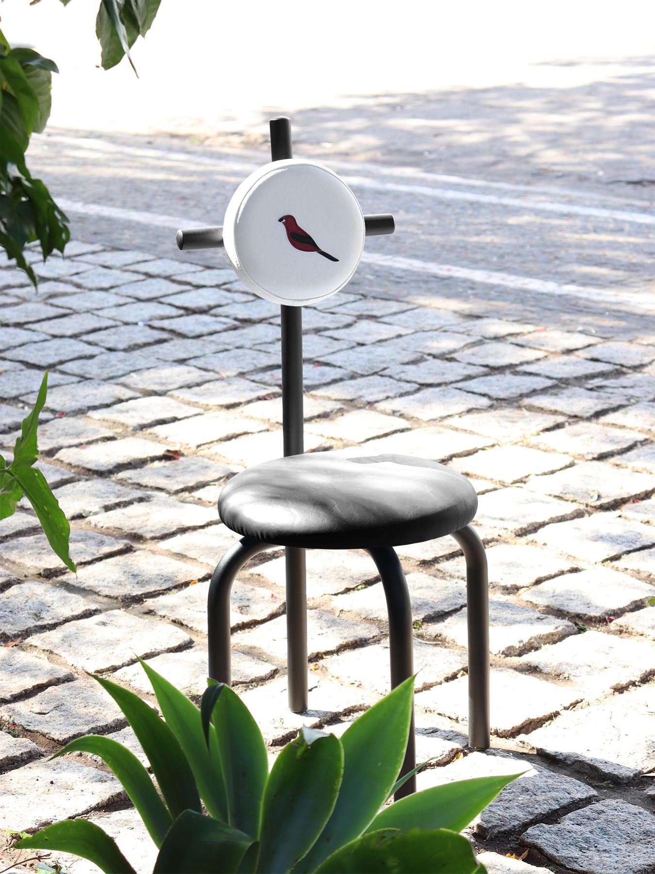 PK16 Impermeable Chair, Black Seat & Carbon Steel Structure by Paulo Kobylka For Sale 10