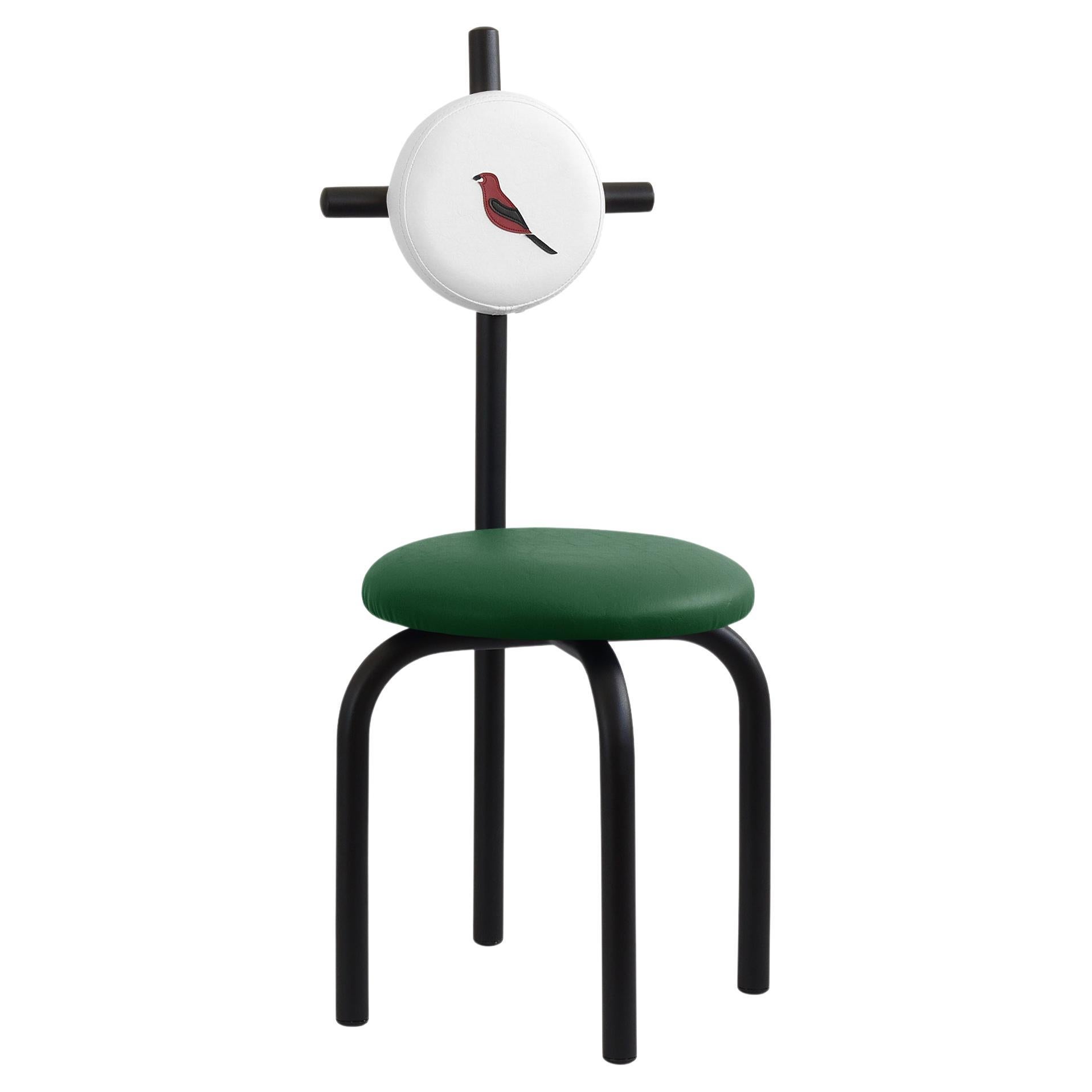 PK16 Impermeable Chair, Sitz aus grünem Stahl und Kohlenstoffstahlstruktur von Paulo Kobylka