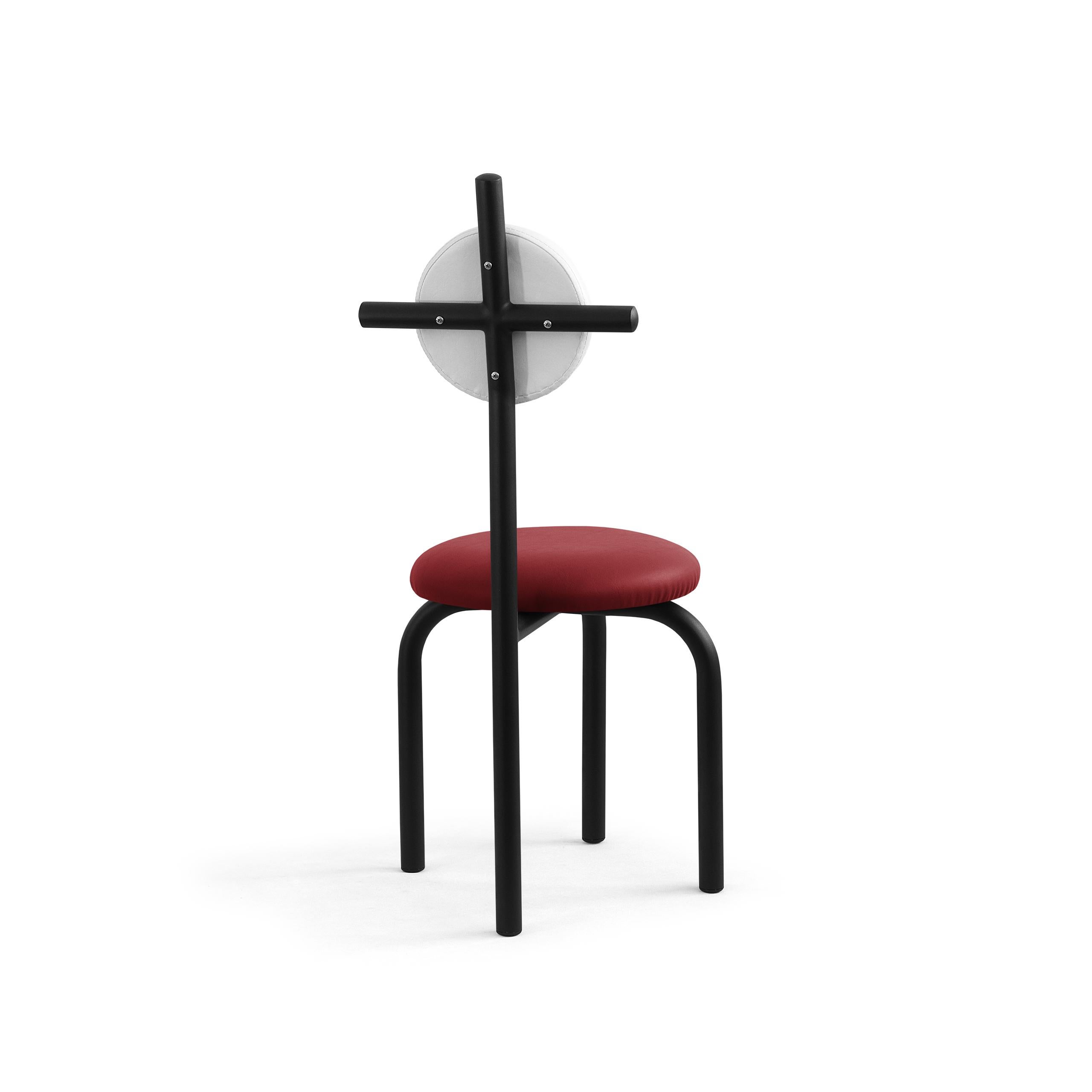 PK16 Impermeable Chair, Red Seat & Carbon Steel Structure by Paulo Kobylka In New Condition For Sale In Londrina, Paraná