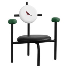 PK18 Impermeable Sessel, schwarzer Sitz und schwarze Metallstruktur von Paulo Kobylka