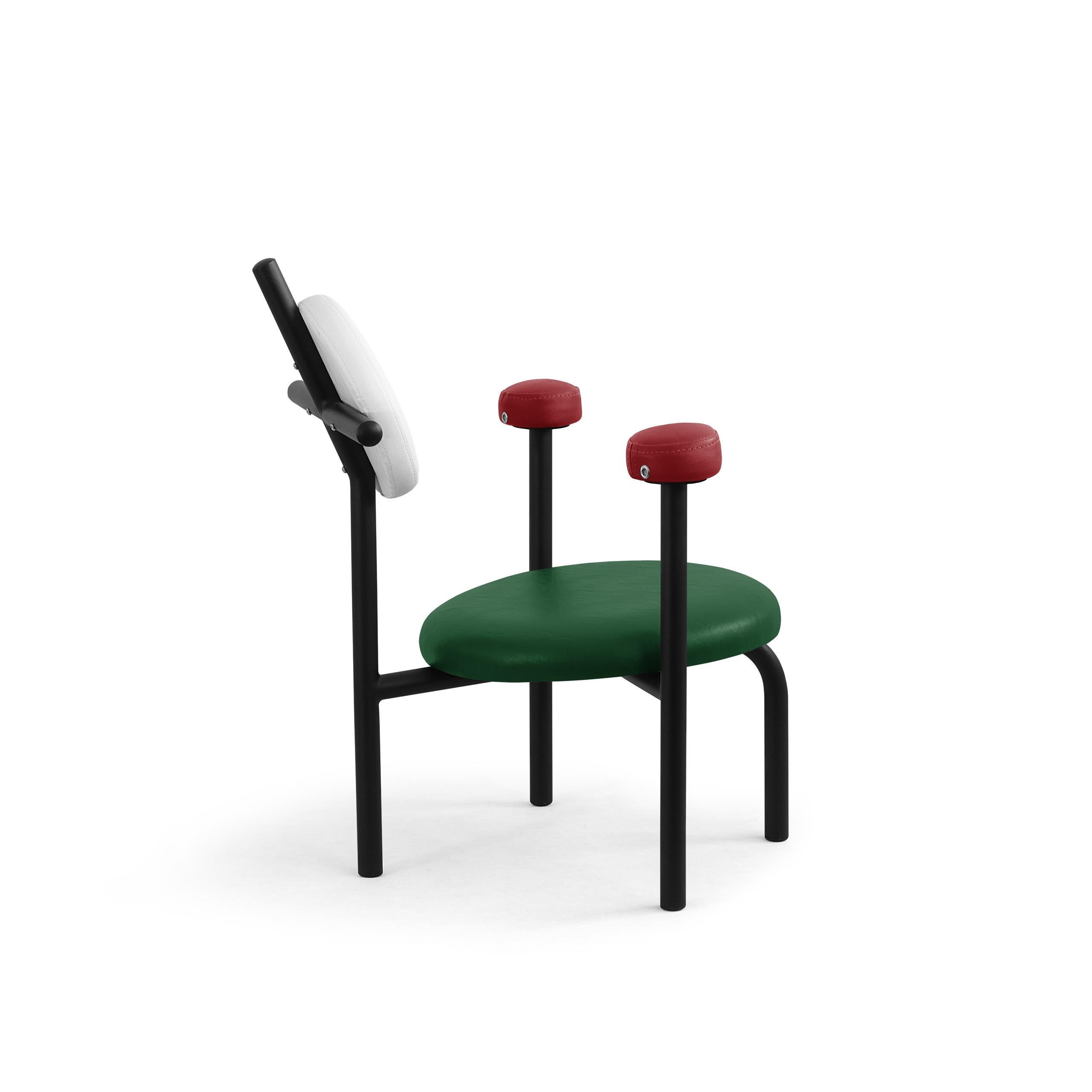 PK18 Impermeable Armchair, Green Seat & Black Metal Structure by Paulo Kobylka In New Condition For Sale In Londrina, Paraná
