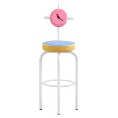 PK19 Bar Stool, Embroidered Upholstery & Carbon Steel Structure by Paulo Kobylka