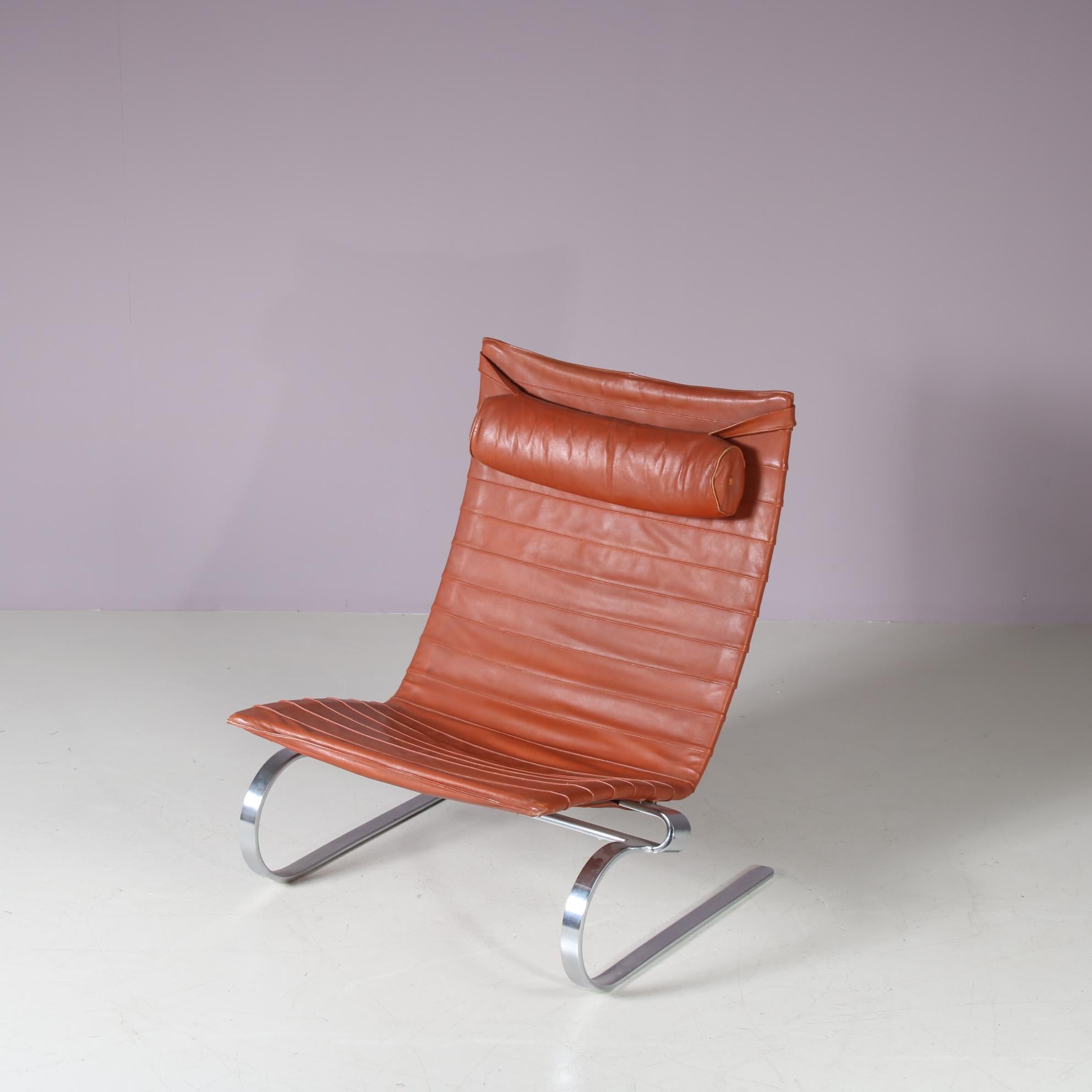 A beautiful PK20 highback lounge chair, designed by Poul Kjaerholm and manufactured by E. Kold Christensen in Denmark around 1960.

This very rare chair is guaranteed to draw the attention of any design enthusiast! It has a beautiful chrome-plated