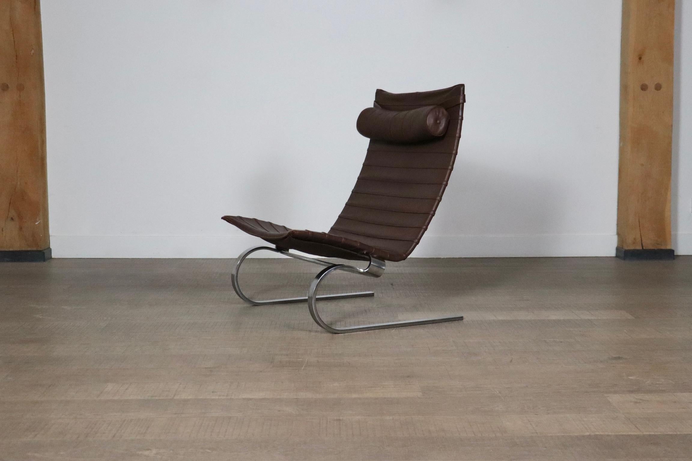 PK20 Chair By Poul Kjaerholm For E. Kold Christensen, Denmark 1970s In Good Condition In ABCOUDE, UT