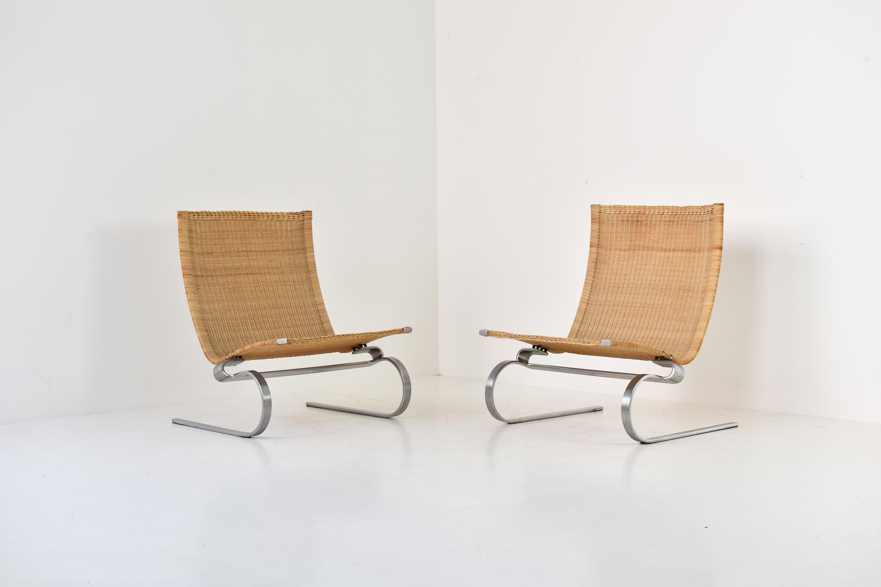 Scandinavian Modern ‘Pk20’ Easy Chairs by Poul Kjaerholm for Fritz Hansen, Denmark 1994