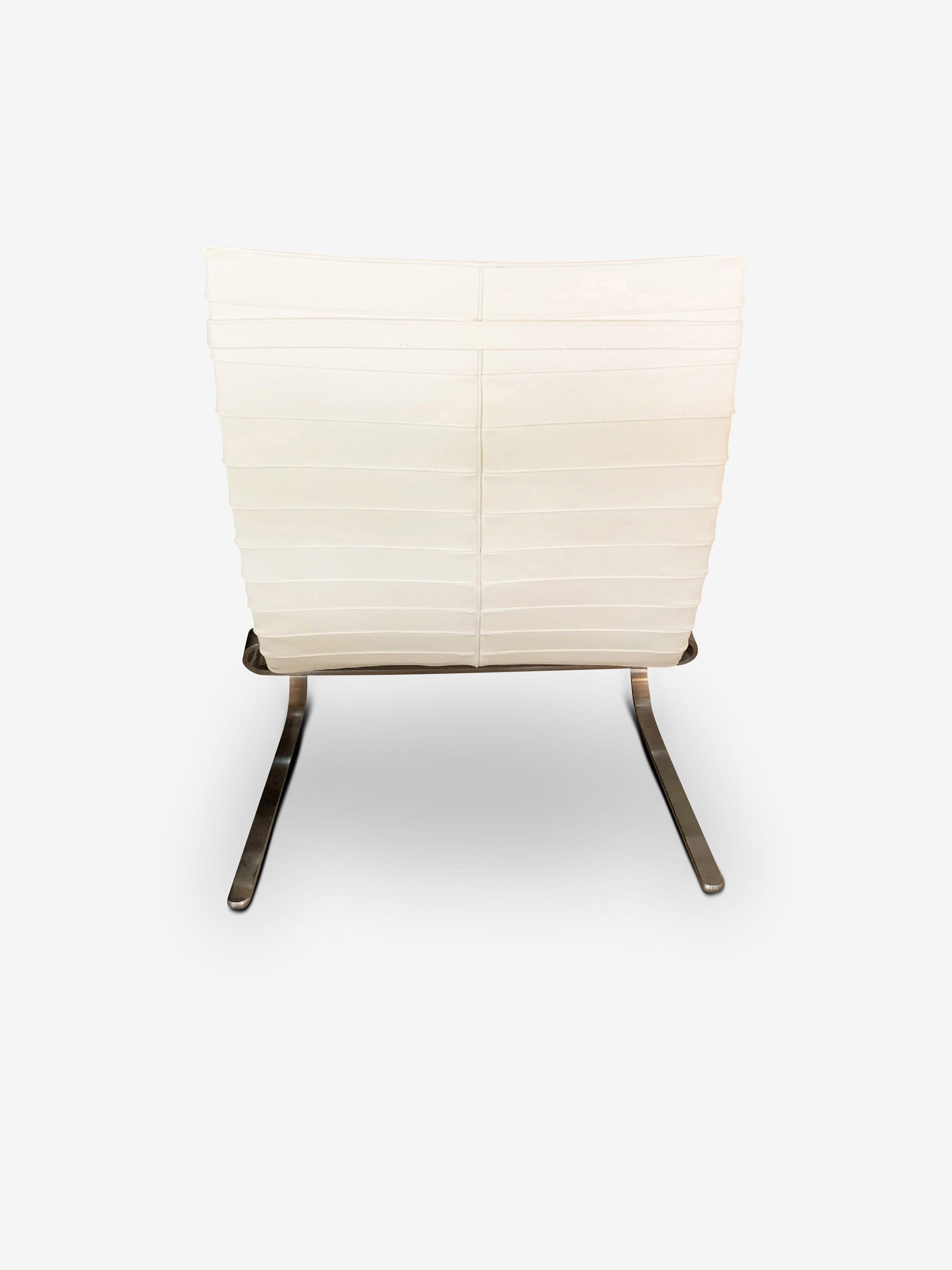 Danish PK20 Lounge Chair in White Leather by Poul Kjaerholm for Fritz Hansen