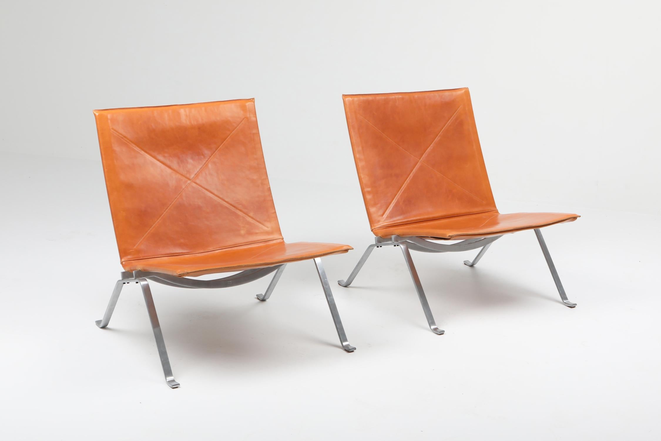Poul Kjaerholm, PK22 , E.Kold Christensen edition, Denmark, 1960s

Scandinavian modern archetypical lounge chair in the most beautiful cognac leather.

Designed in 1956, these chairs are early editions made by Kold Christensen.
 