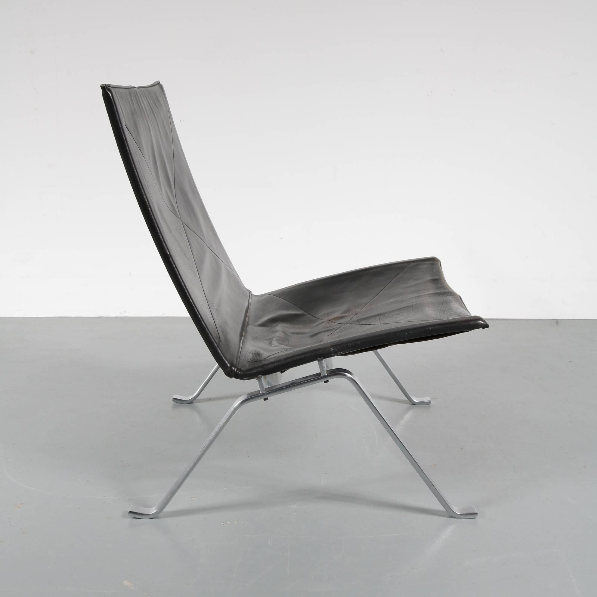 Metal Pk22 Lounge Chair by Poul Kjaerholm for E. Kold Christensen, Denmark, 1960