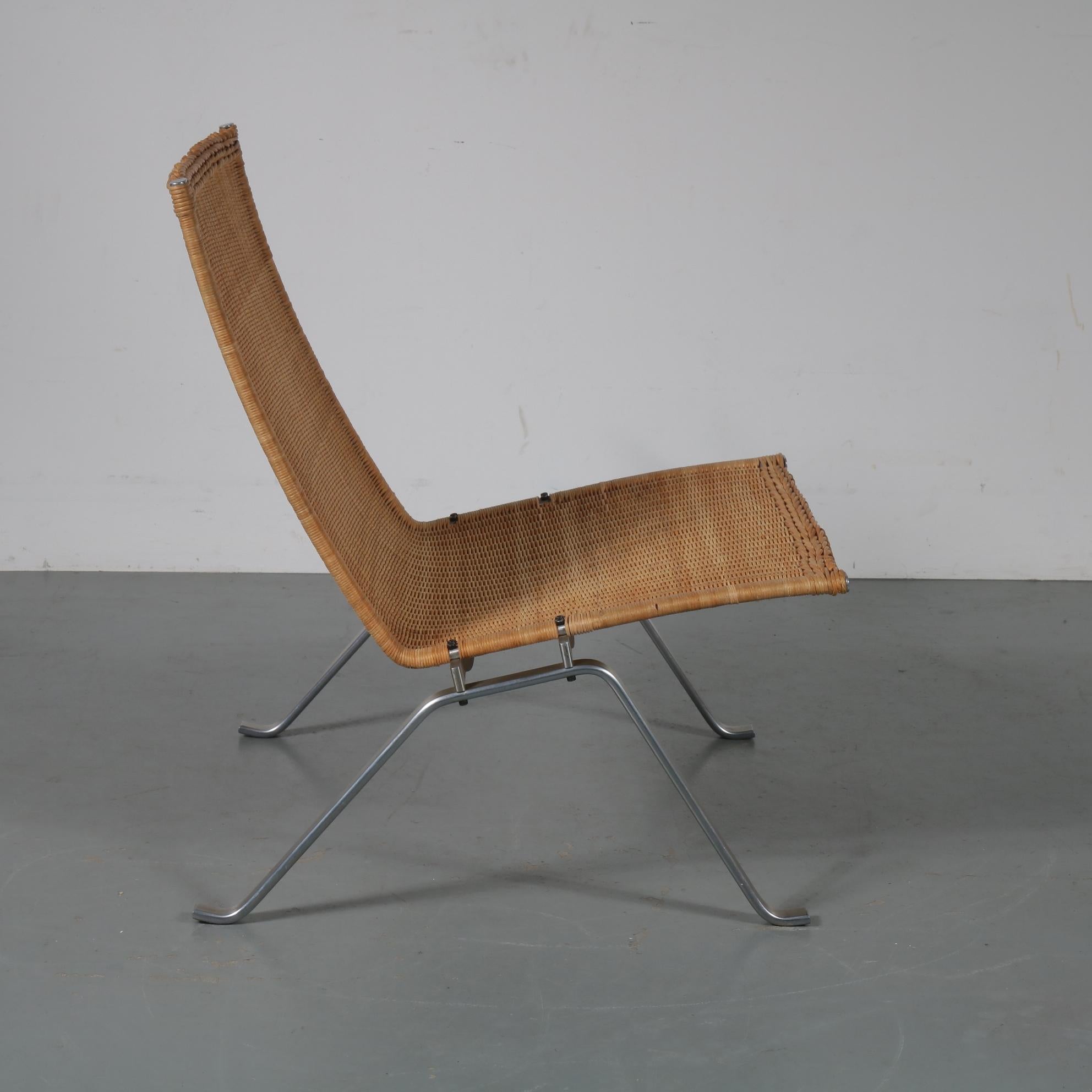 Mid-Century Modern PK22 Lounge Chair by Poul Kjaerholm for Fritz Hansen, Denmark, 1960