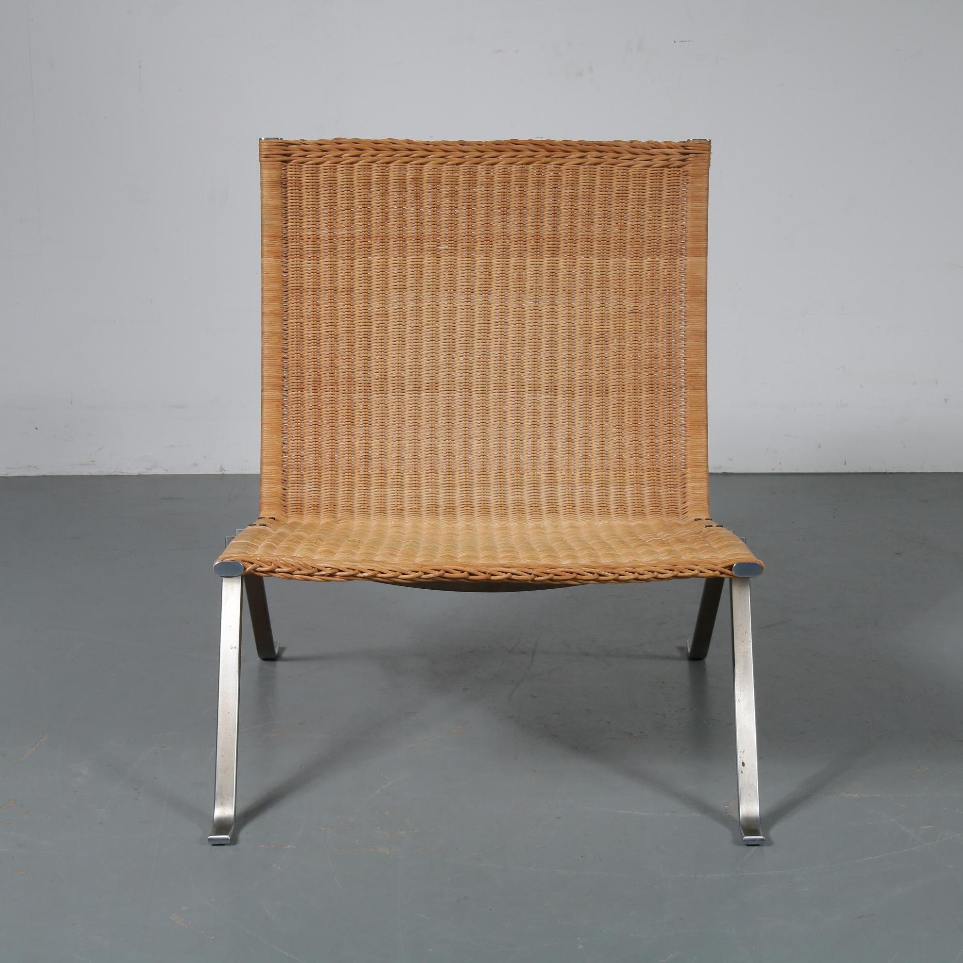 PK22 Lounge Chair by Poul Kjaerholm for Fritz Hansen, Denmark, 1960 In Good Condition In Amsterdam, NL