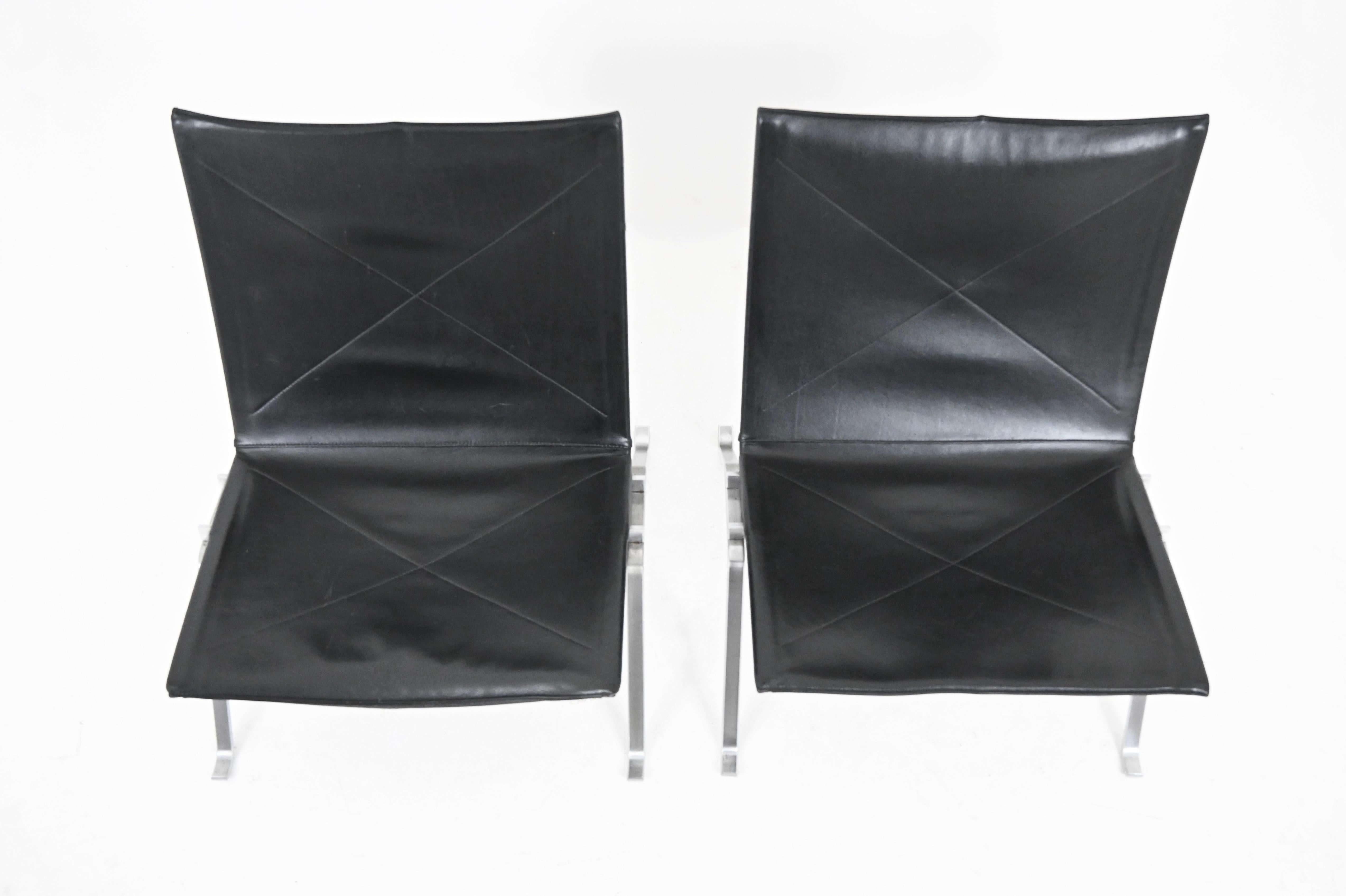 PK22 lounge chairs by Poul Kjærholm for Fritz Hansen, 1990s, set of 2 For Sale 2