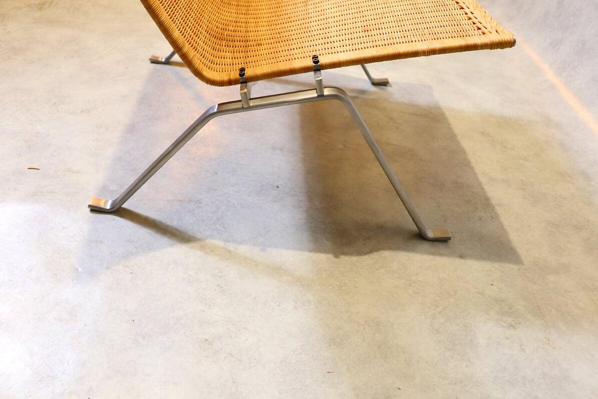 20th Century PK22 Rattan Minimalist Lounge Chair by Poul Kjærholm, Fritz Hansen 4