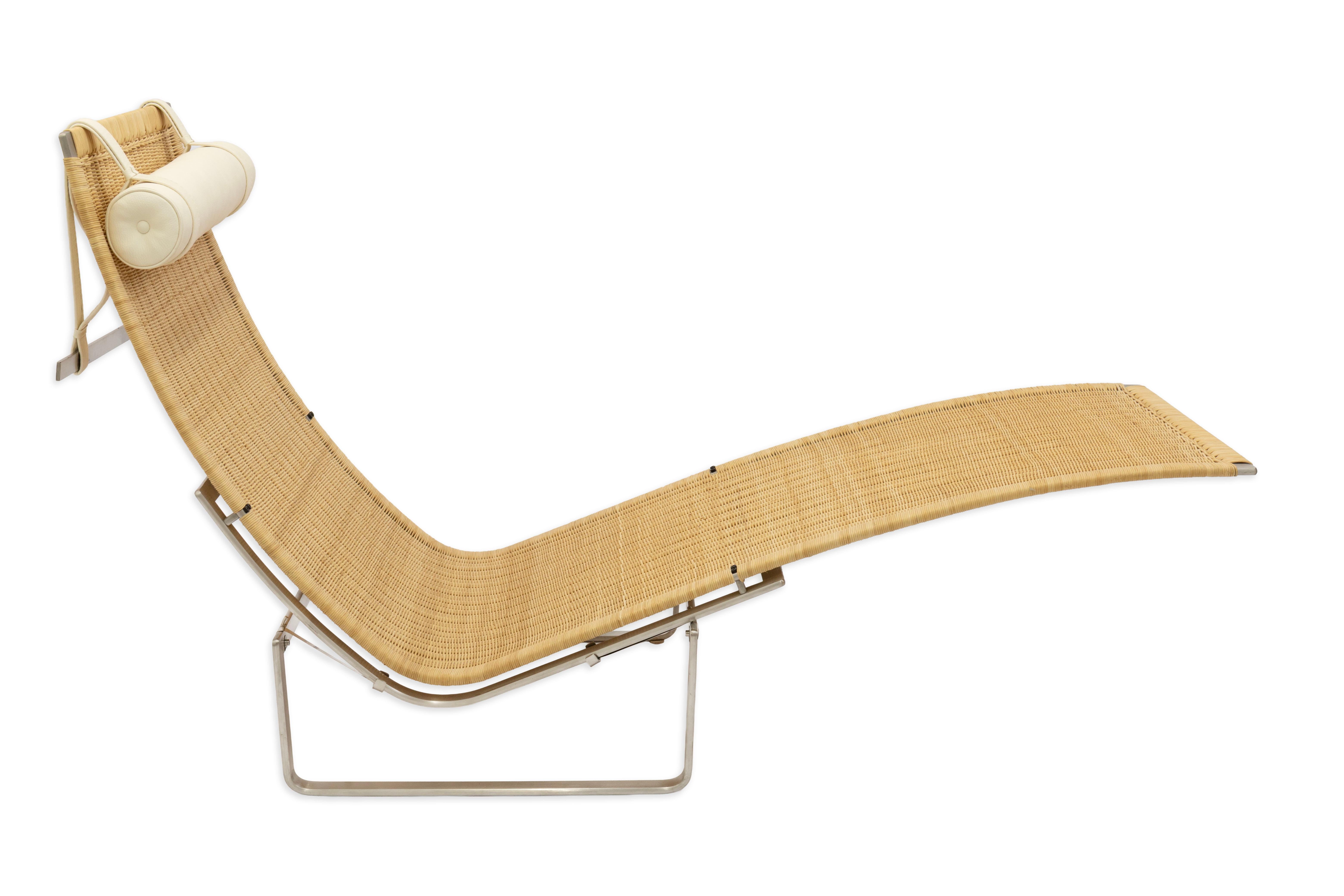 PK24 Chaise Longue Chair by Poul Kjærholm for Fritz Hansen Moderno en venta