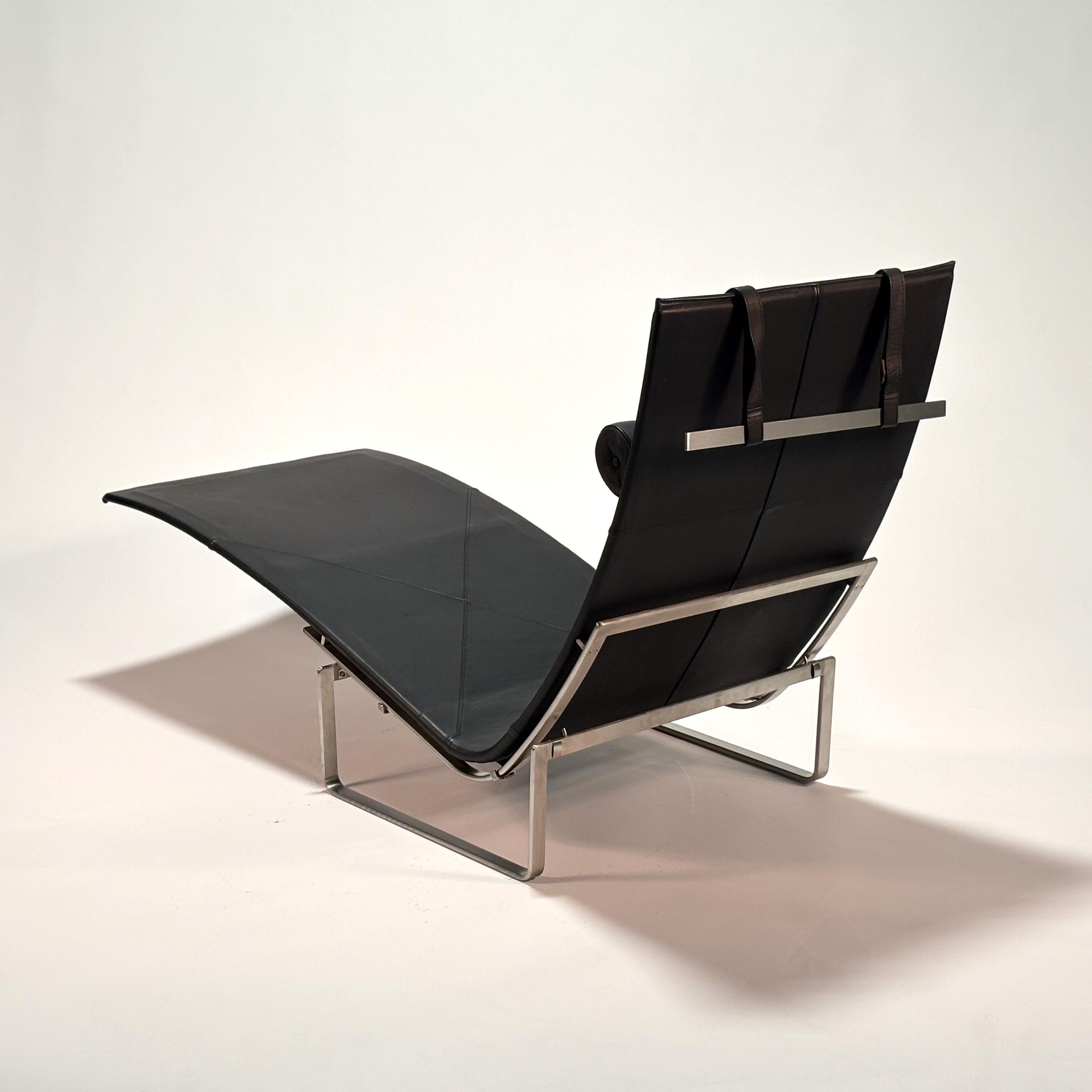 Danish PK24 Chaise Lounge by Poul Kjaerholm For Sale