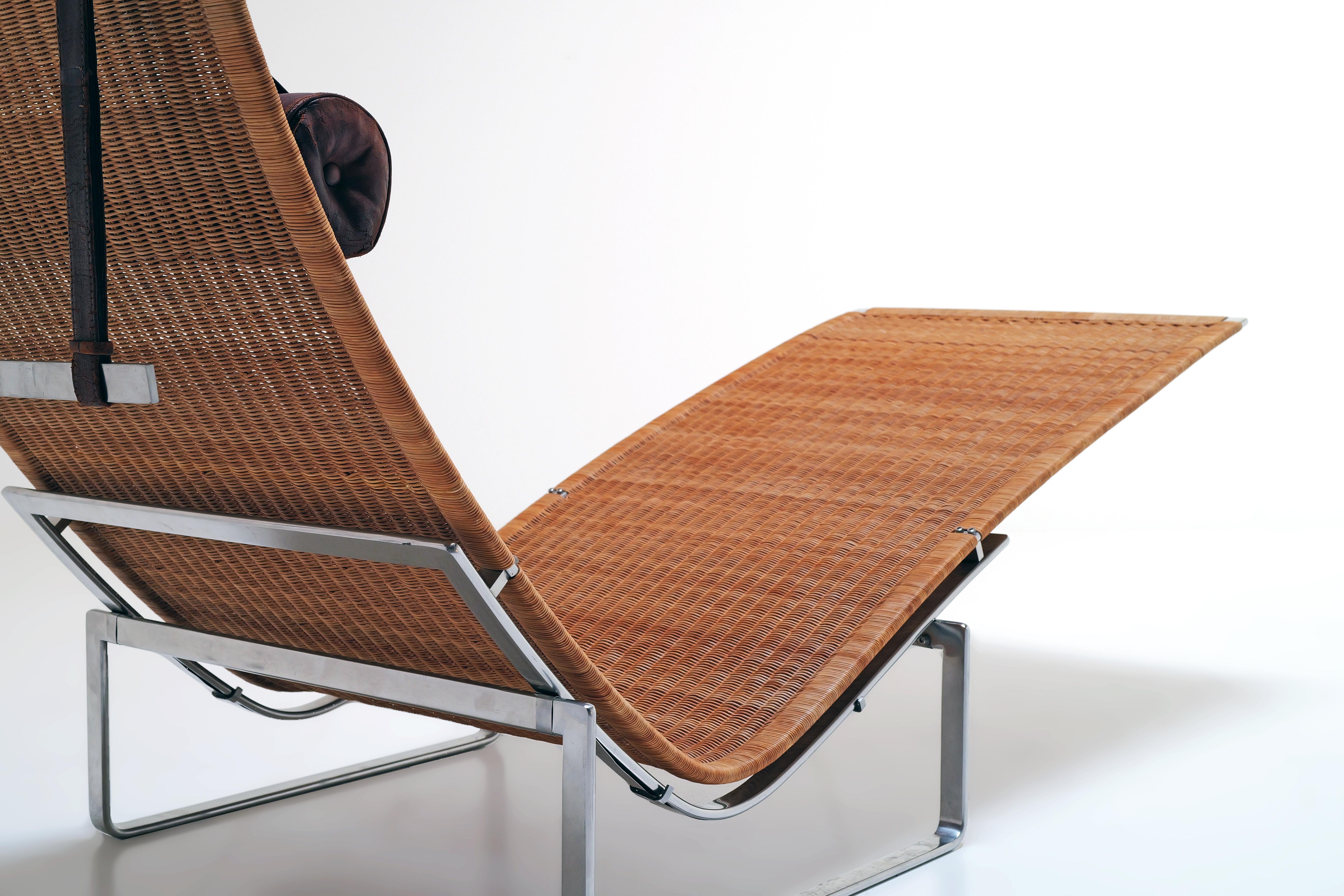 Stainless Steel PK24 designed by Poul Kjaerholm for E. Kold Christensen, 1965 For Sale