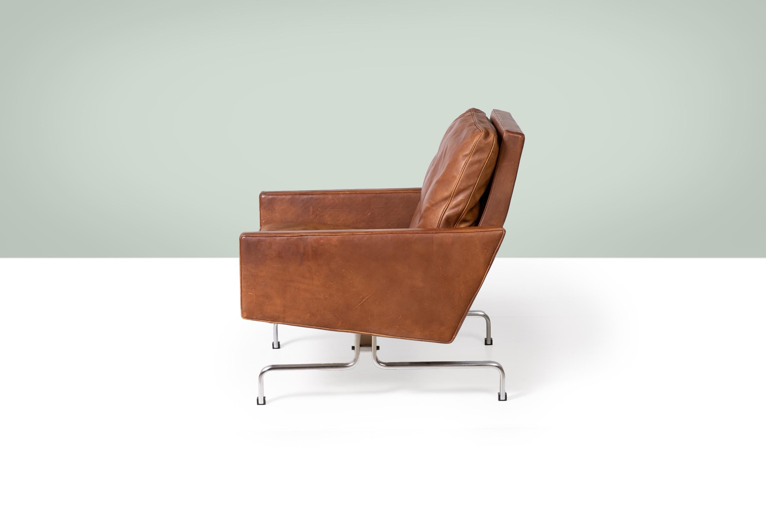 PK31 Lounge Stuhl entworfen von Poul Kjaerholm Mitte des Jahrhunderts Dänisch im Zustand „Gut“ im Angebot in Dublin, IE