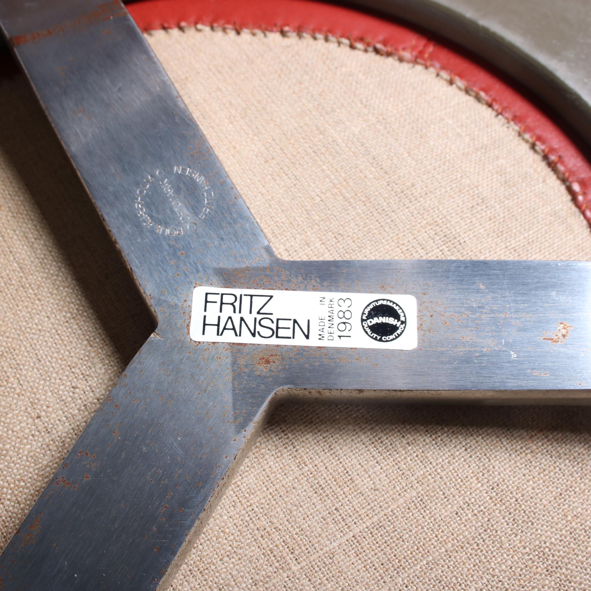 Tabouret PK33 par Kjaerholm pour Fritz Hansen, Danemark 1980 en vente 3