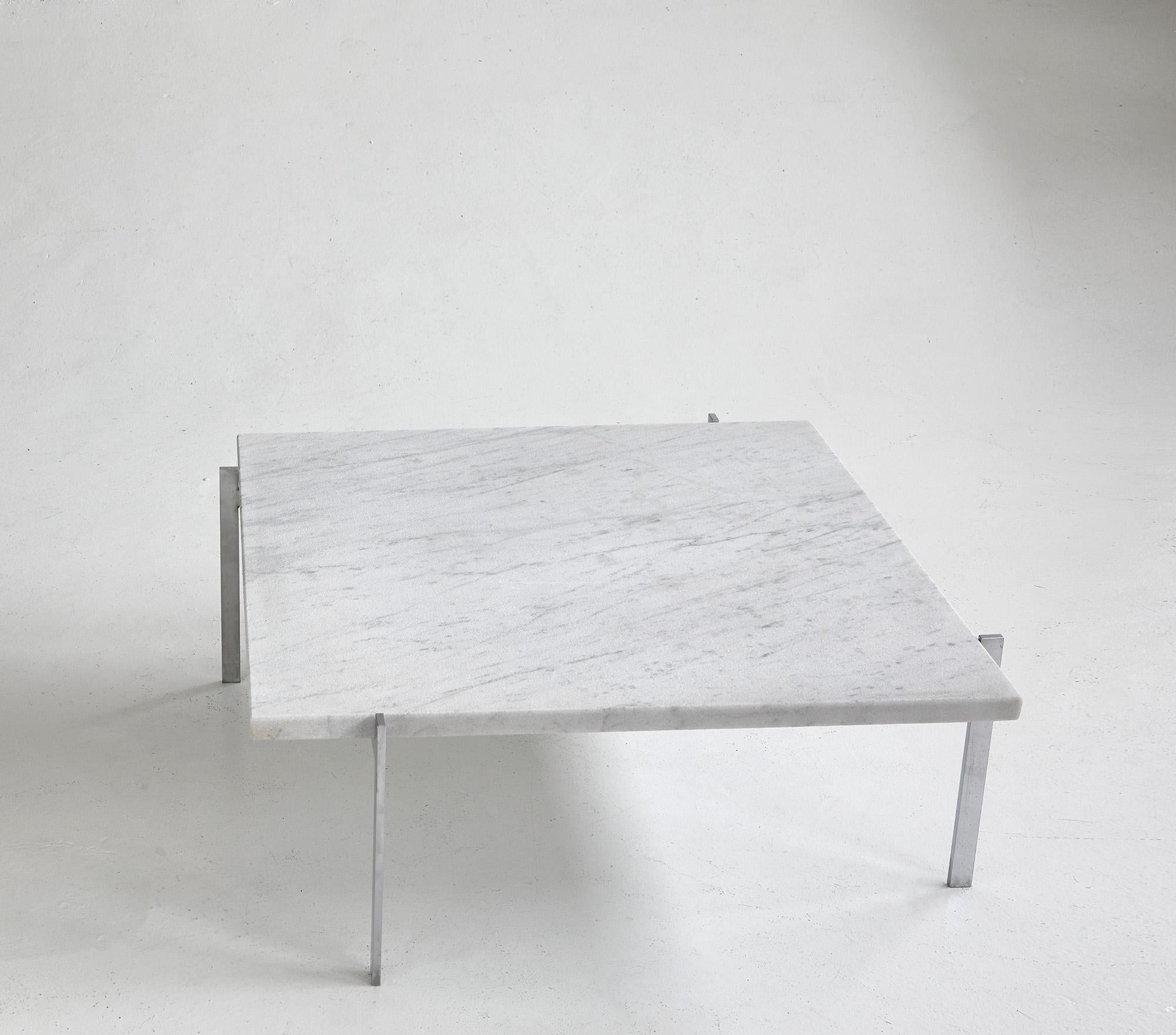 Spazzolato Tavolino PK61 di Poul Kjaerholm, ed. Fritz Hansen 1980 in vendita
