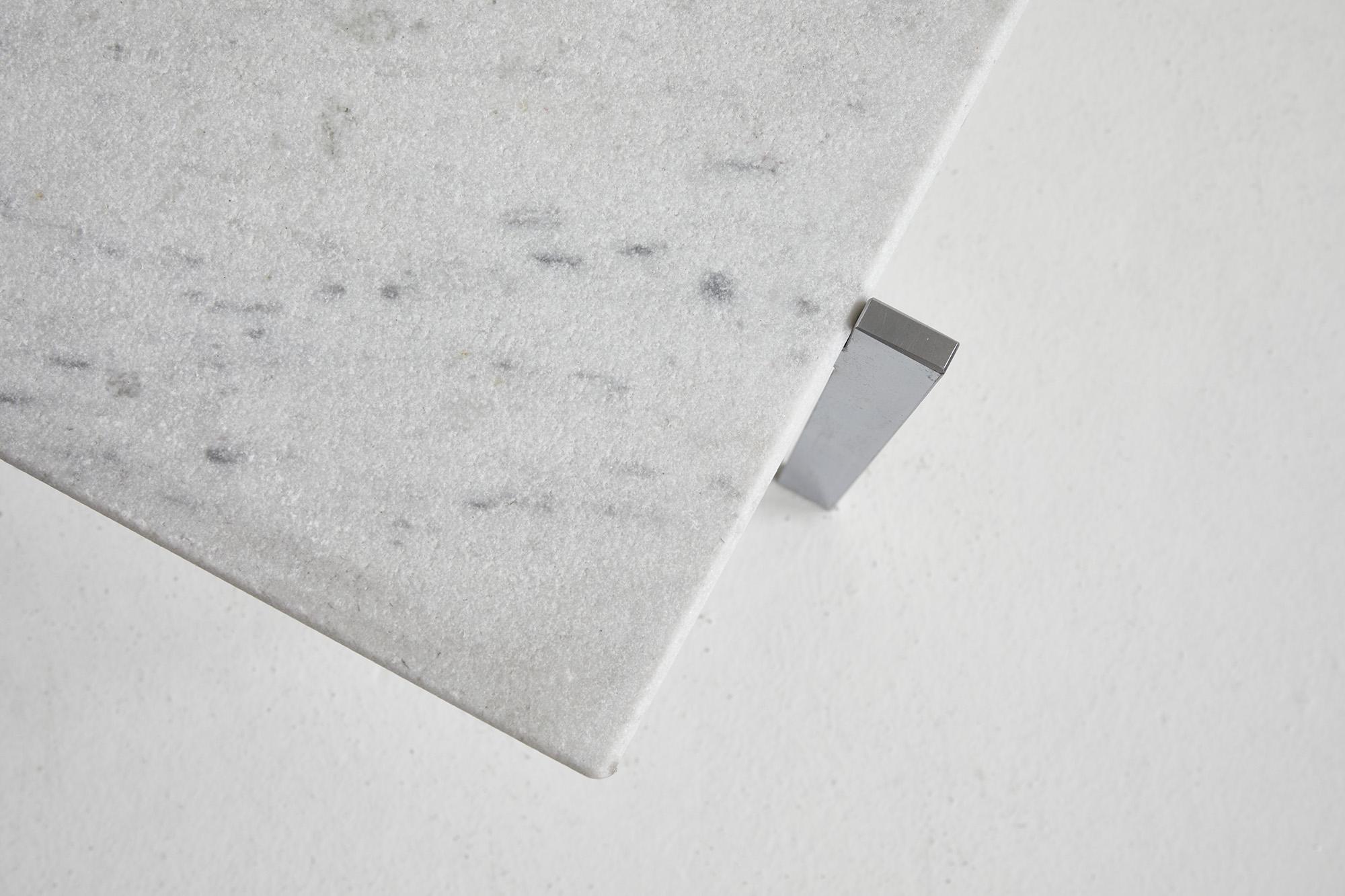 Metallo Tavolino PK61 di Poul Kjaerholm, ed. Fritz Hansen 1980 in vendita